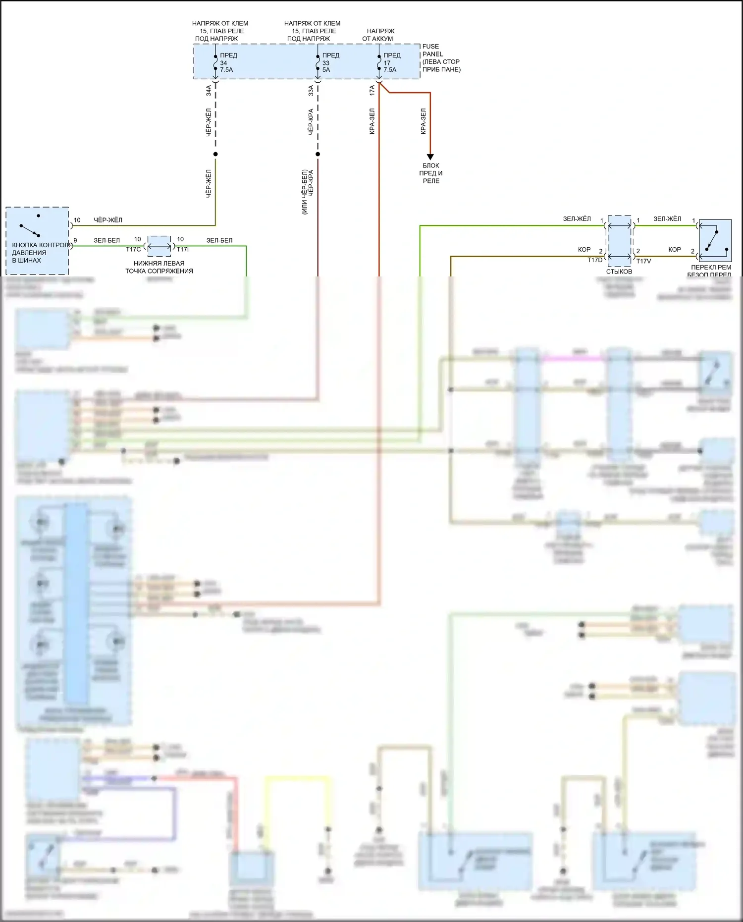 Golf Volkswagen Mk8 (2019-2024): Электросхема помощников водителя 