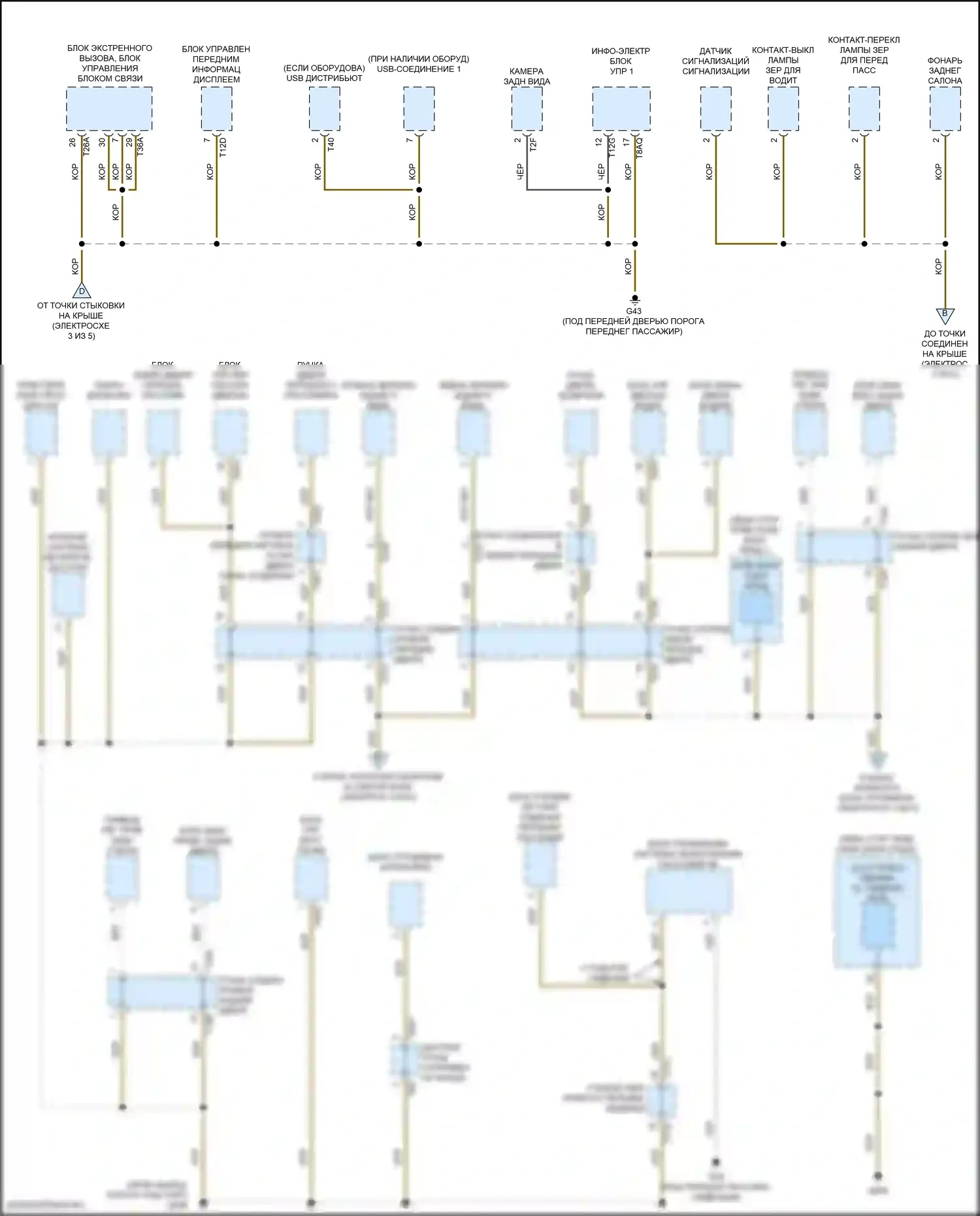 Golf Volkswagen Mk8 (2019-2024): Электросхема точек подключения масс (2 из 5) 