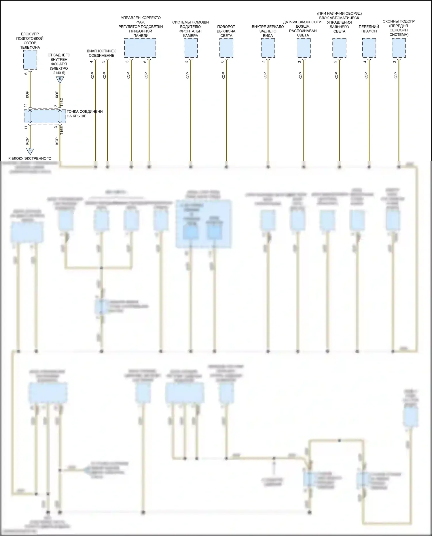 Golf Volkswagen Mk8 (2019-2024): Электросхема точек подключения масс (3 из 5) 