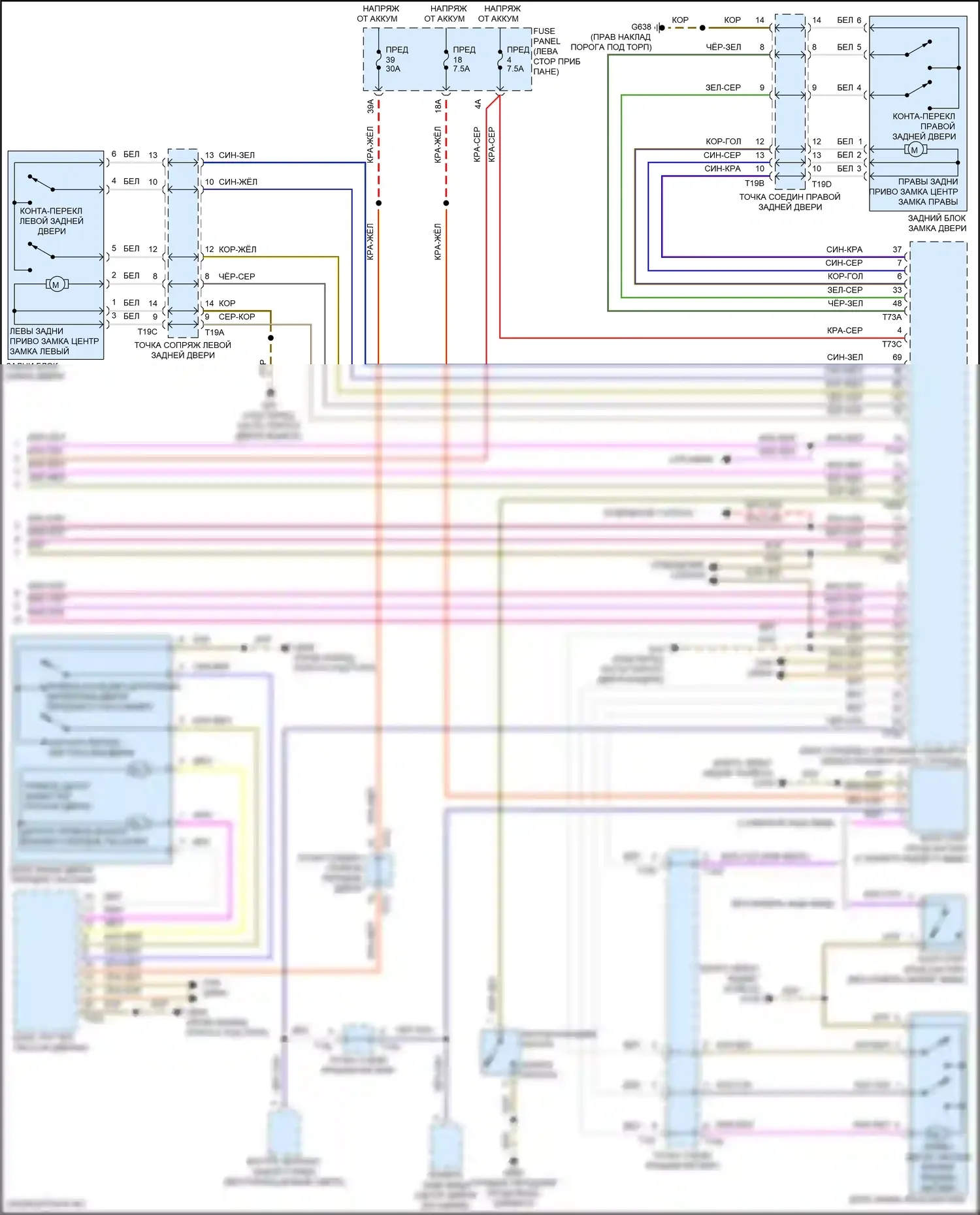 Golf Volkswagen Mk8 (2019-2024): Электросхема центрального замка (2 из 2) 