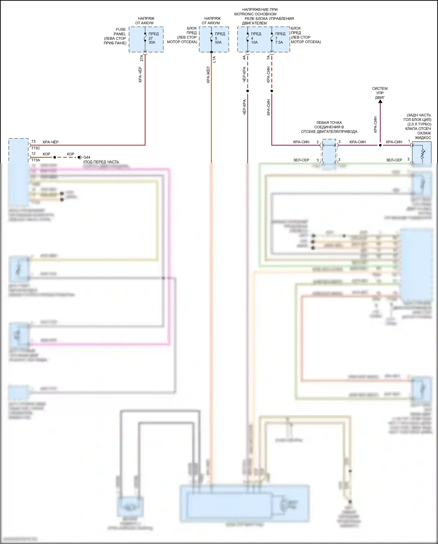Golf Volkswagen Mk8 (2019-2024): Электросхема вентилятора охлаждения 