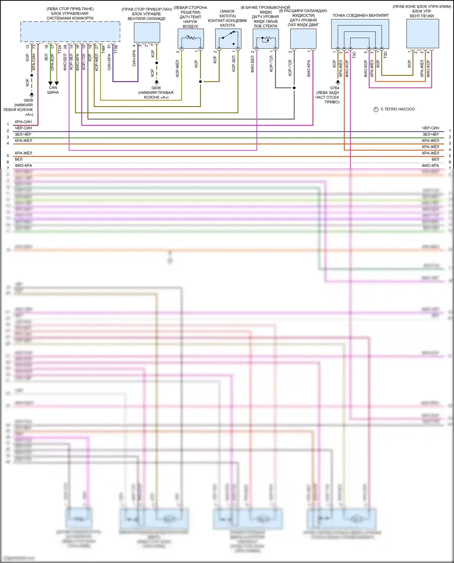 ID.4 Crozz Volkswagen I (2021-2024): Электросхема климат контроля, 3 зоны (2 из 6) 