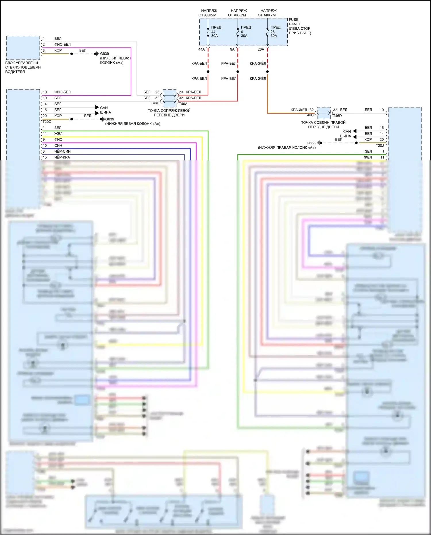ID.4 Crozz Volkswagen I (2021-2024): Электросхема зеркал памяти 