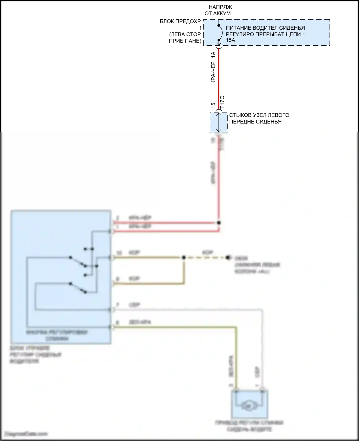 ID.4 Crozz Volkswagen I (2021-2024): Питание водительского сиденья электросхема 