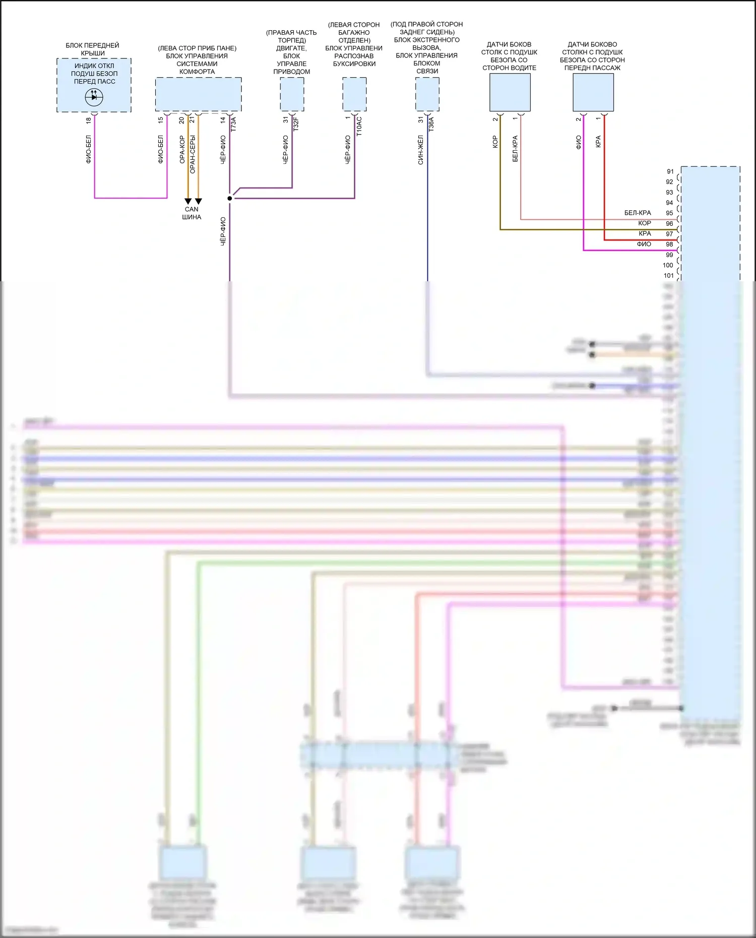 ID.4 X Volkswagen I (2020-2024): Электросхема подушек безопасности (5 из 5) 