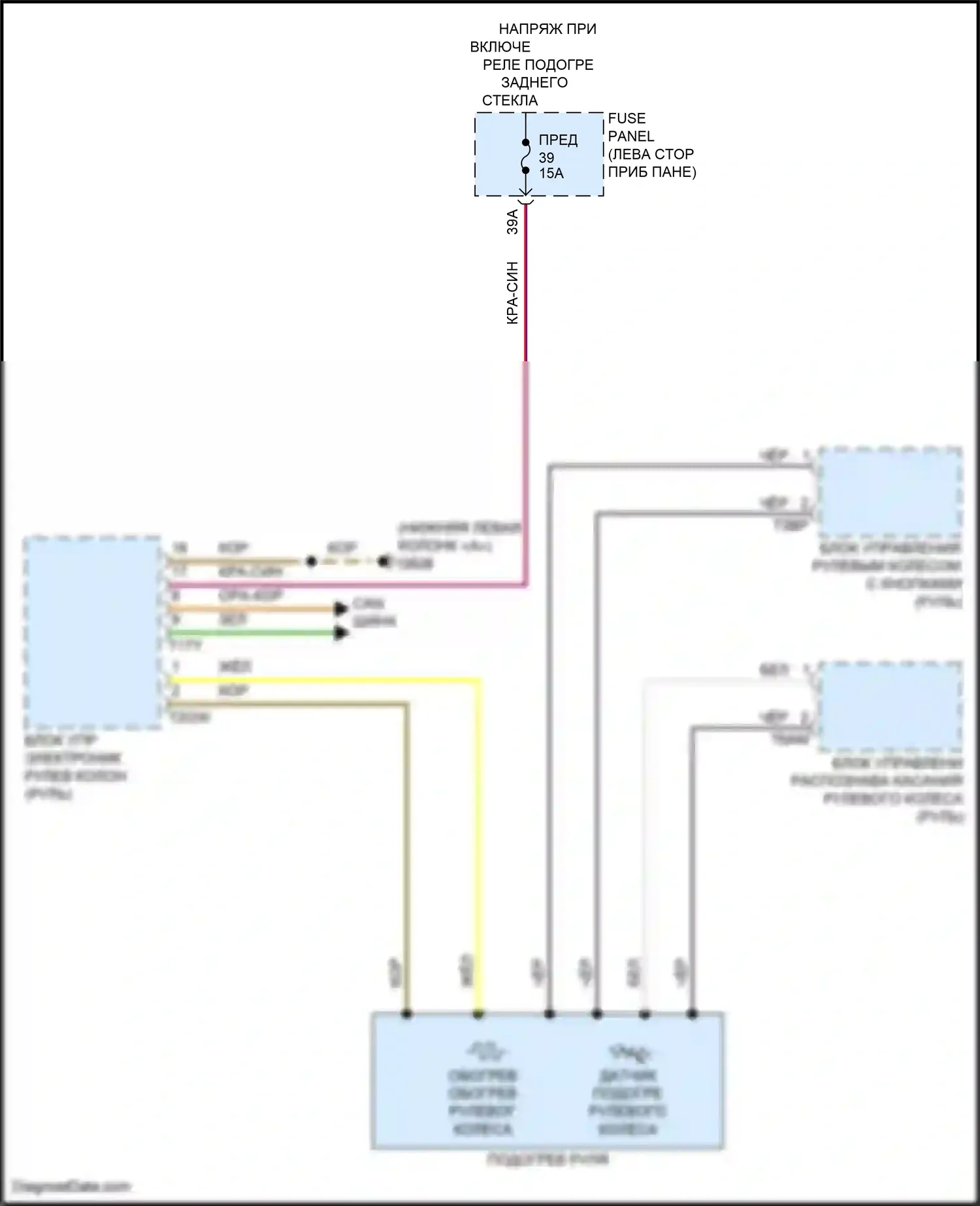 ID.4 X Volkswagen I (2020-2024): Электросхема рулевого колеса с подогревом 