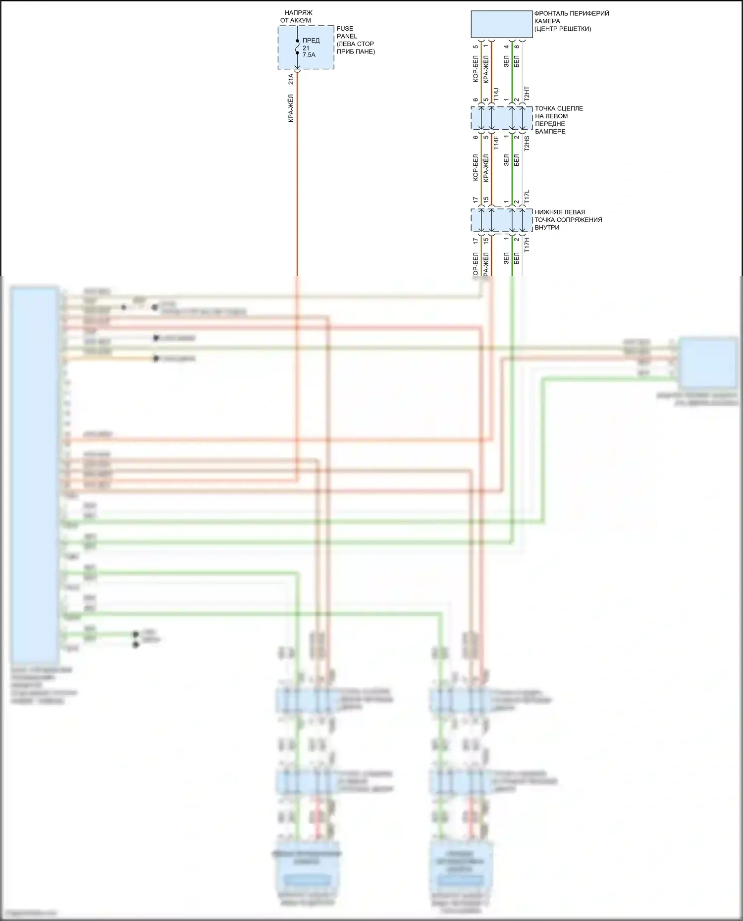 ID.4 X Volkswagen I (2020-2024): Электросхема периферийной камеры 