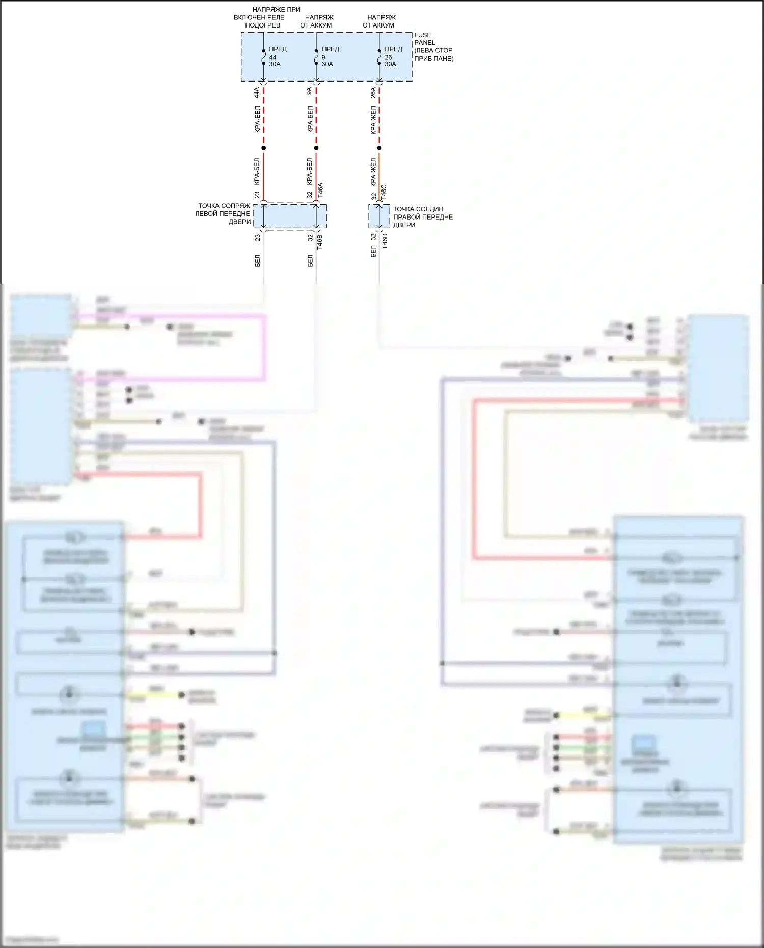 ID.4 X Volkswagen I (2020-2024): Электросхема управления зеркалами заднего вида 