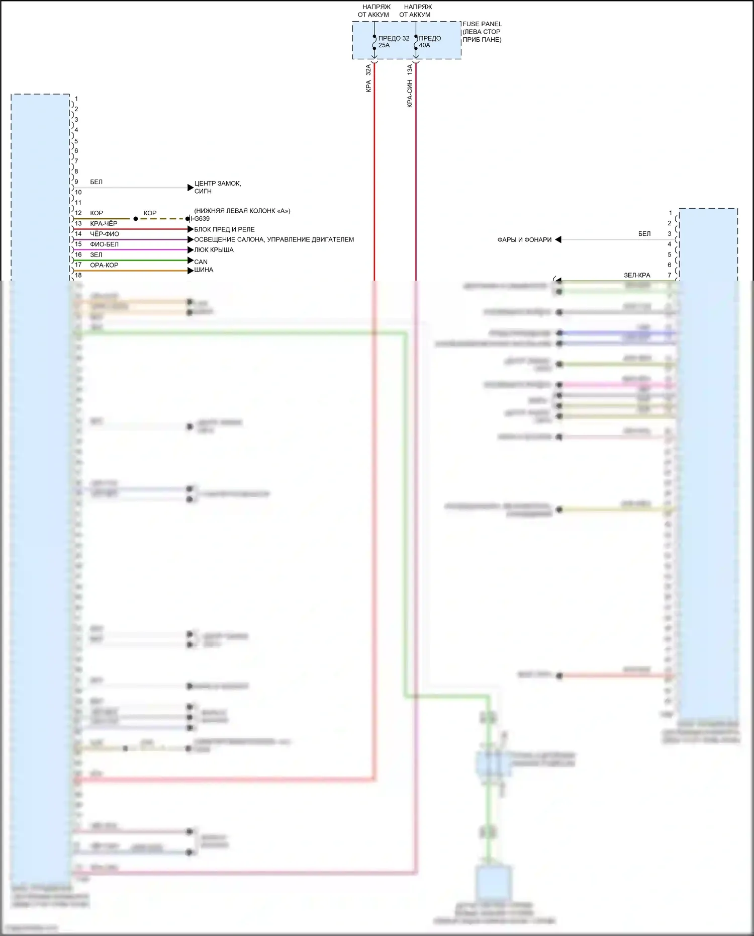 ID.4 Volkswagen I (2020-2024): Электросхема блока управления системами комфорта (1 из 2) 