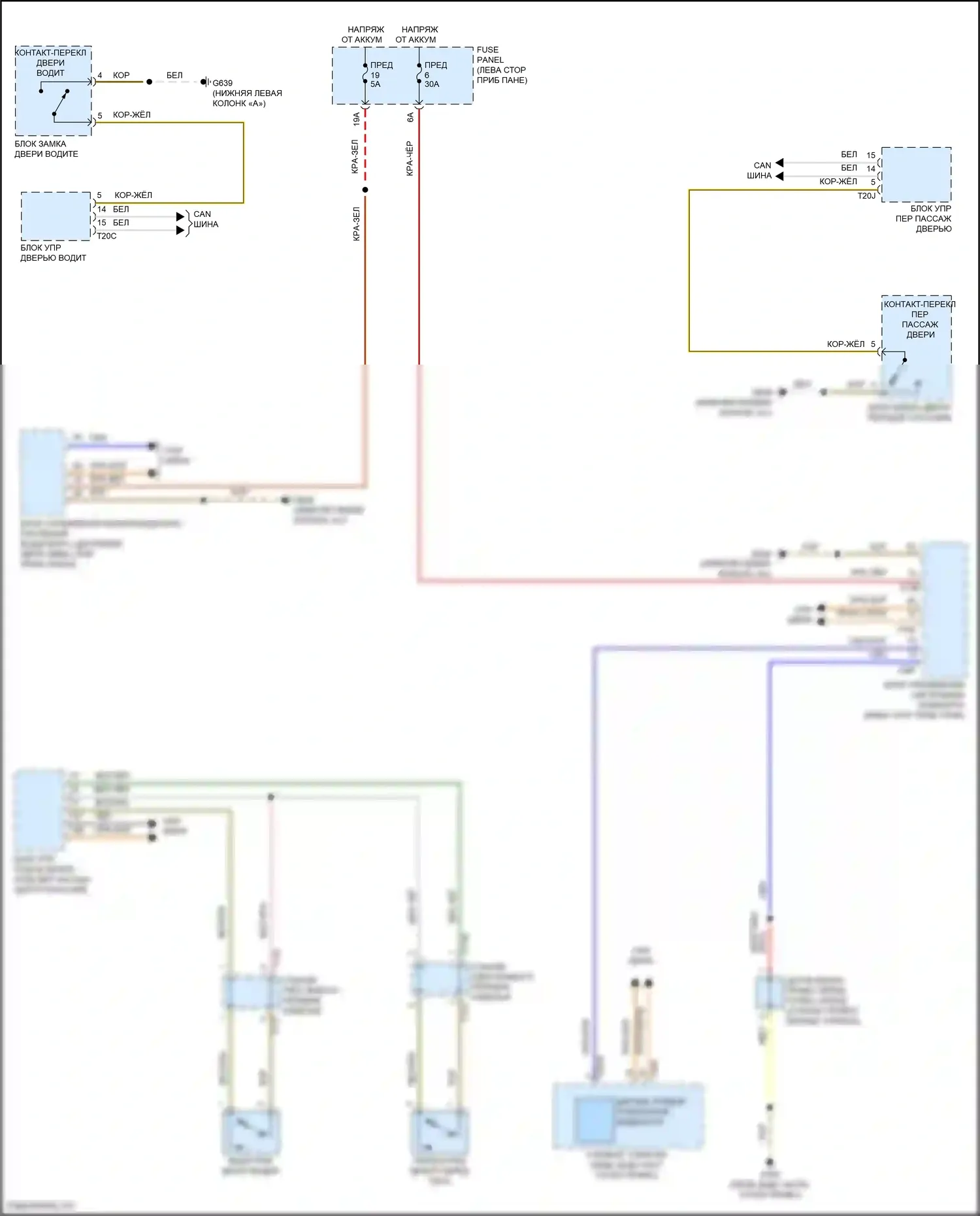 ID.4 Volkswagen I (2020-2024): Электросхема помощников водителя 
