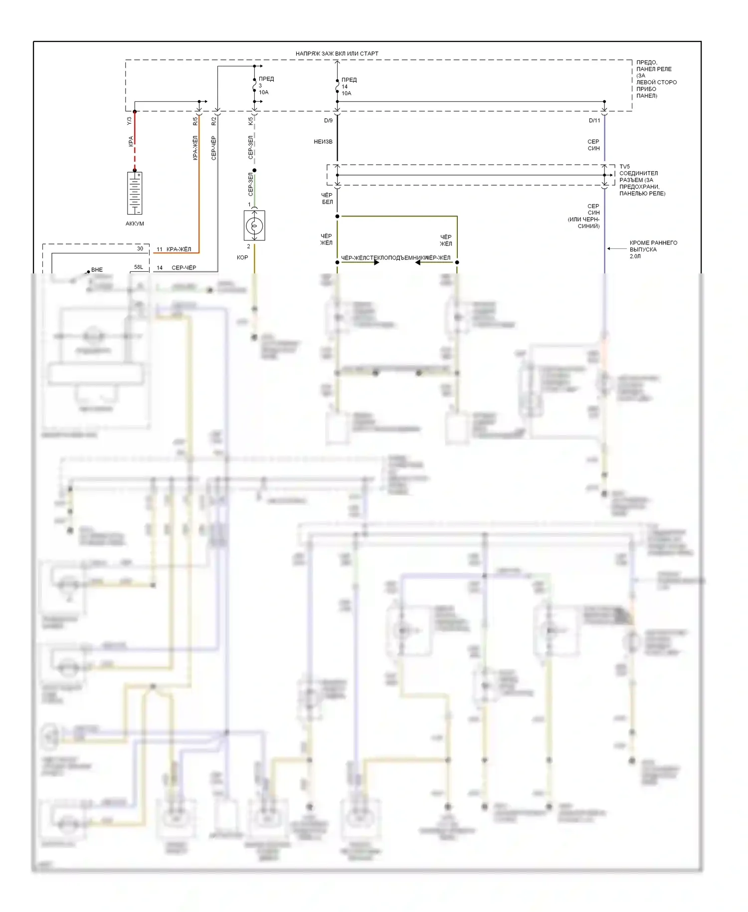 Jetta Volkswagen III (1992-1998): Электросхема подсветки приборной панели 