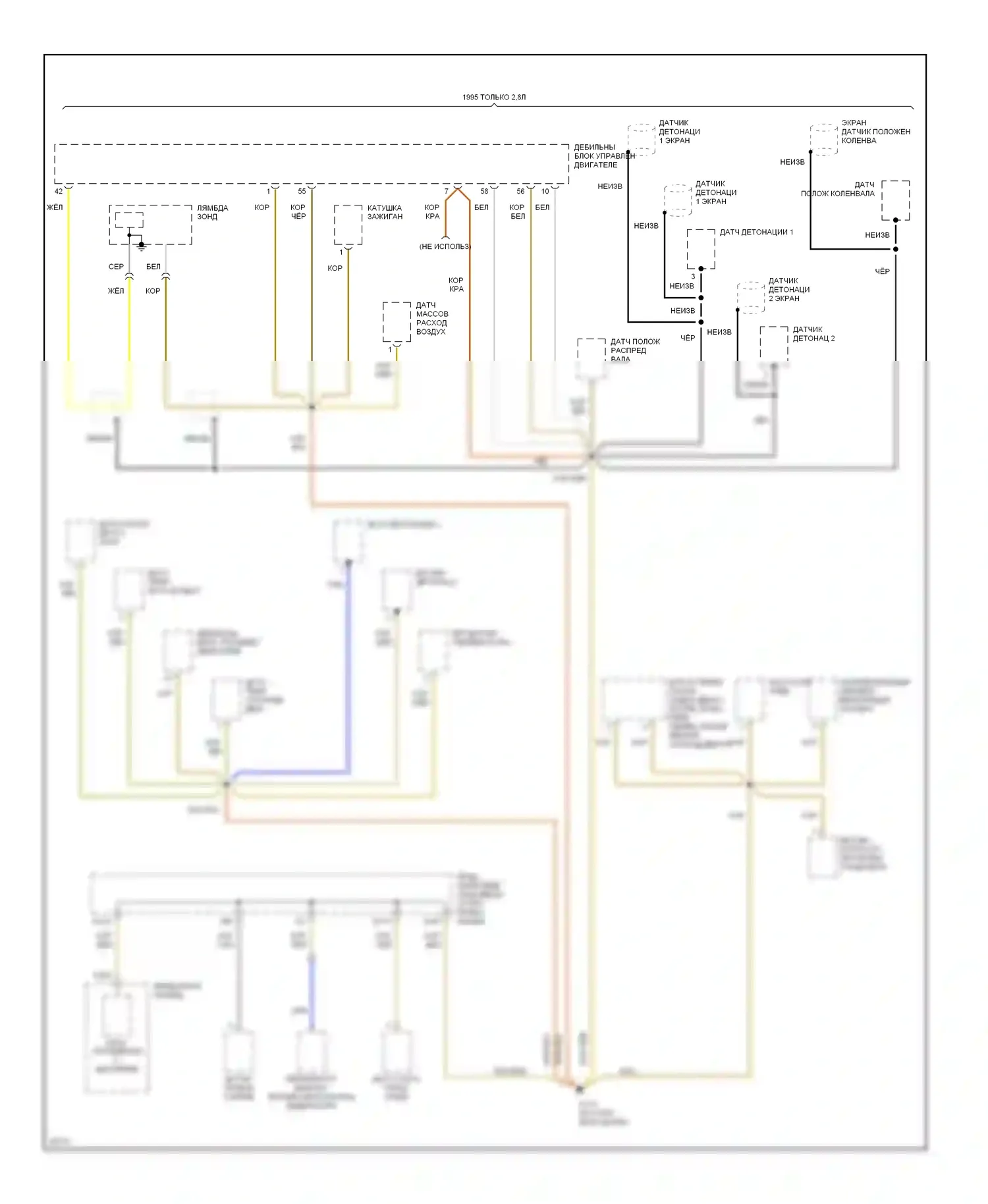 Jetta Volkswagen III (1992-1998): Электросхема разводки массы (6 из 6) 