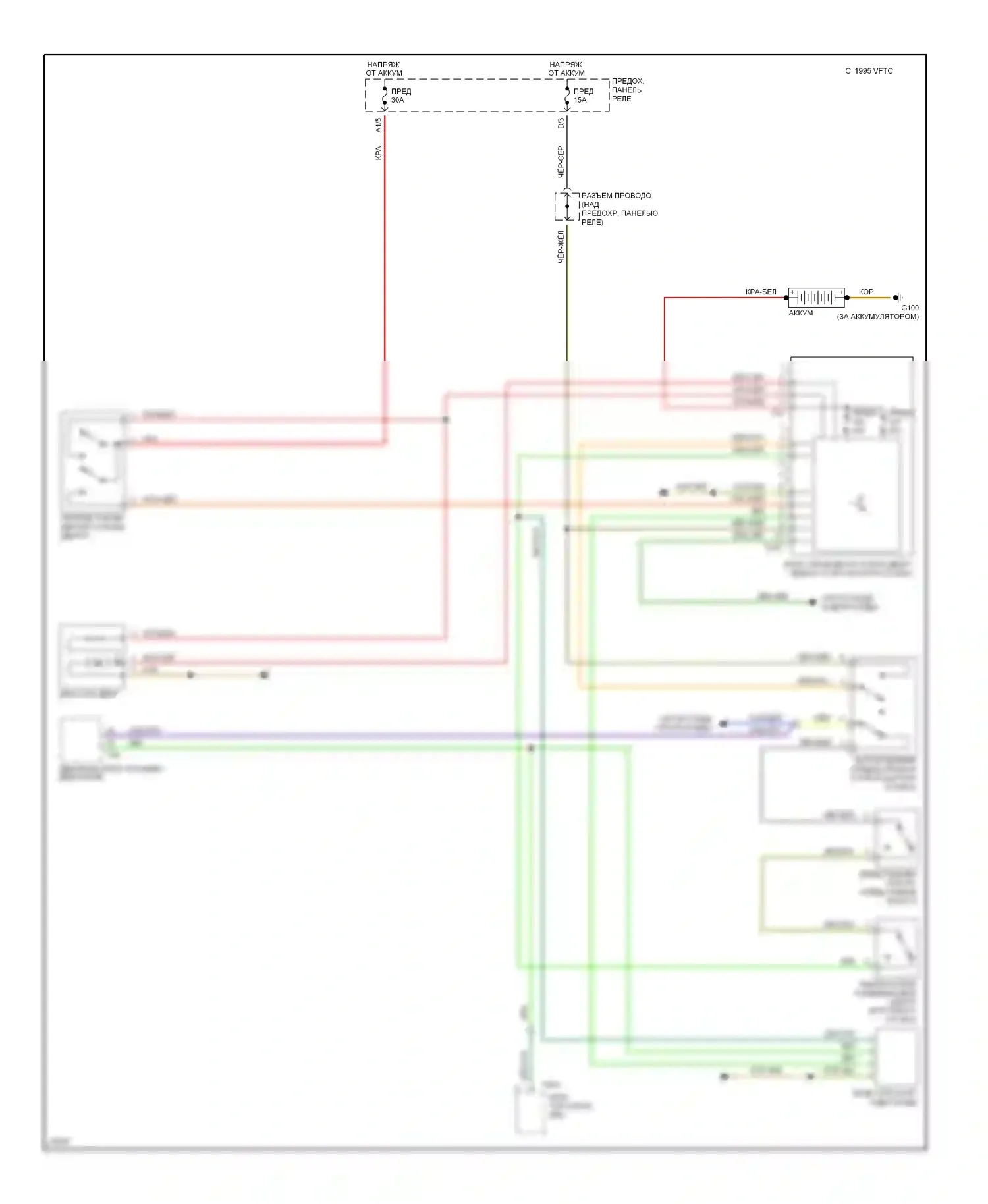 Jetta Volkswagen III (1992-1998): 2.0л, электросхема вентилятора охлаждения 
