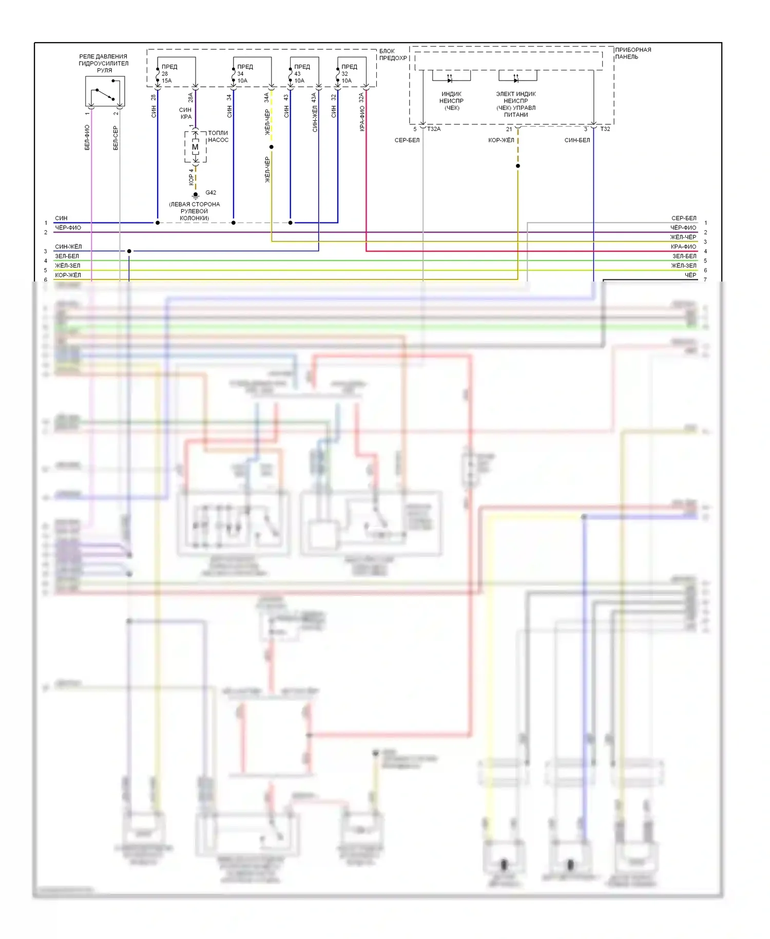 Jetta Volkswagen IV (1998-2005): Электросхема двигателя 1.8л турбо (2 из 3) 