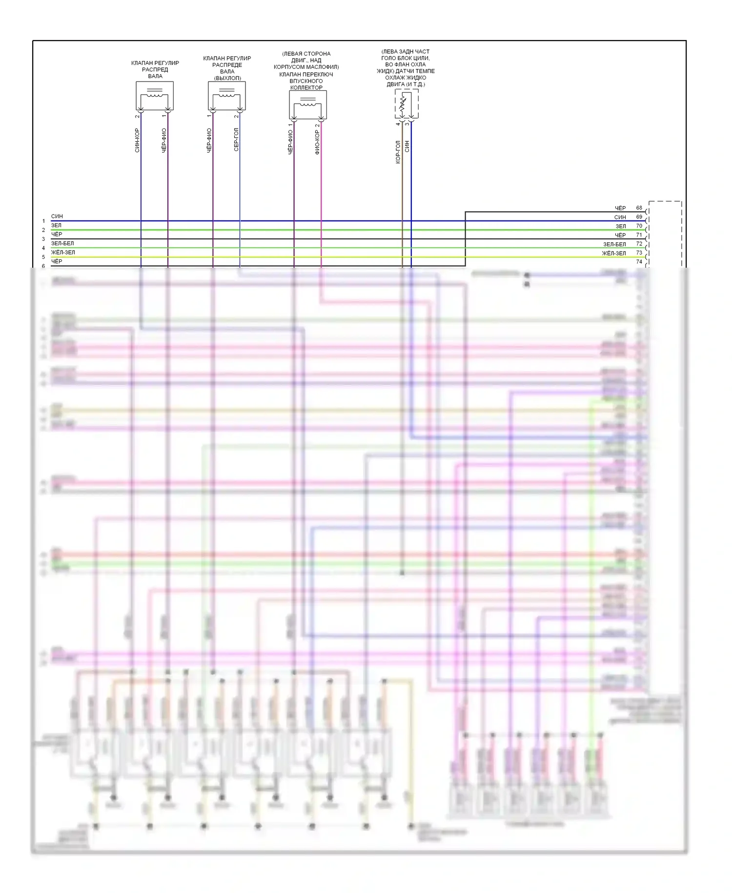 Jetta Volkswagen IV (1998-2005): Электросхема двигателя 2.8l (4 из 4) 