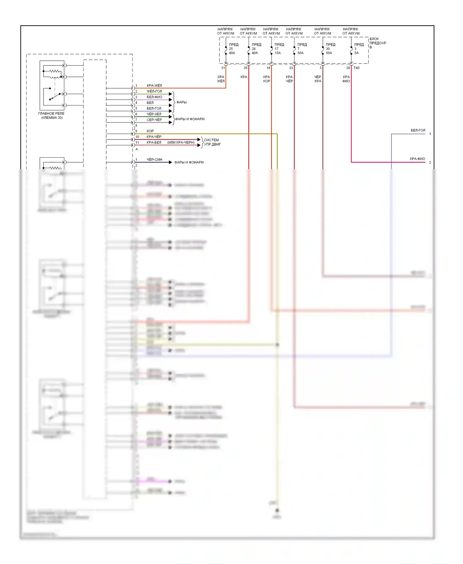Jetta Volkswagen V (2005-2011): Электросхема блока управления системами комфорта (1 из 2) 