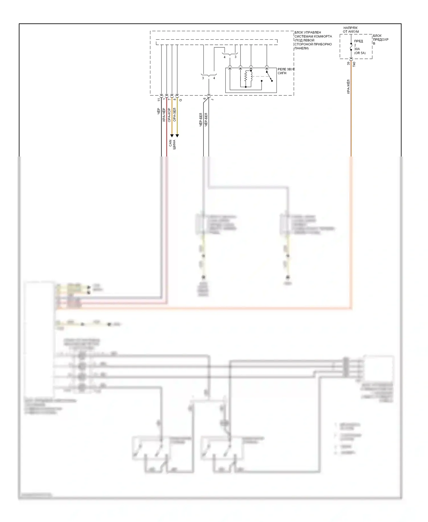 Jetta Volkswagen V (2005-2011): Электросхема клаксона 