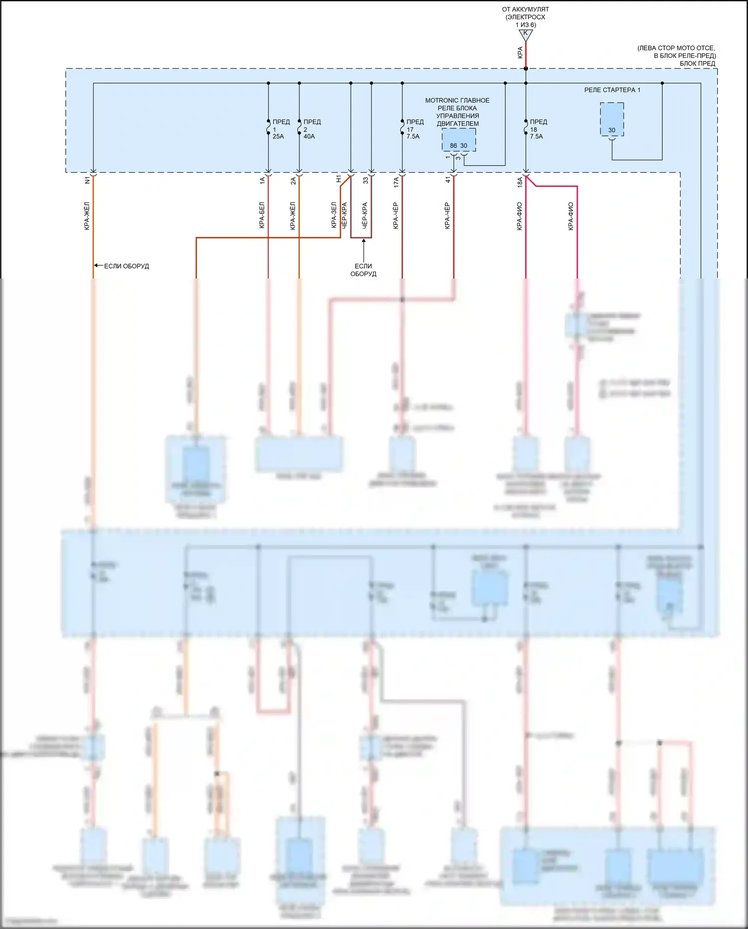 Jetta Volkswagen VII рестайлинг (2021-2024): Электросхема блока предохранителей реле (2 из 6) 