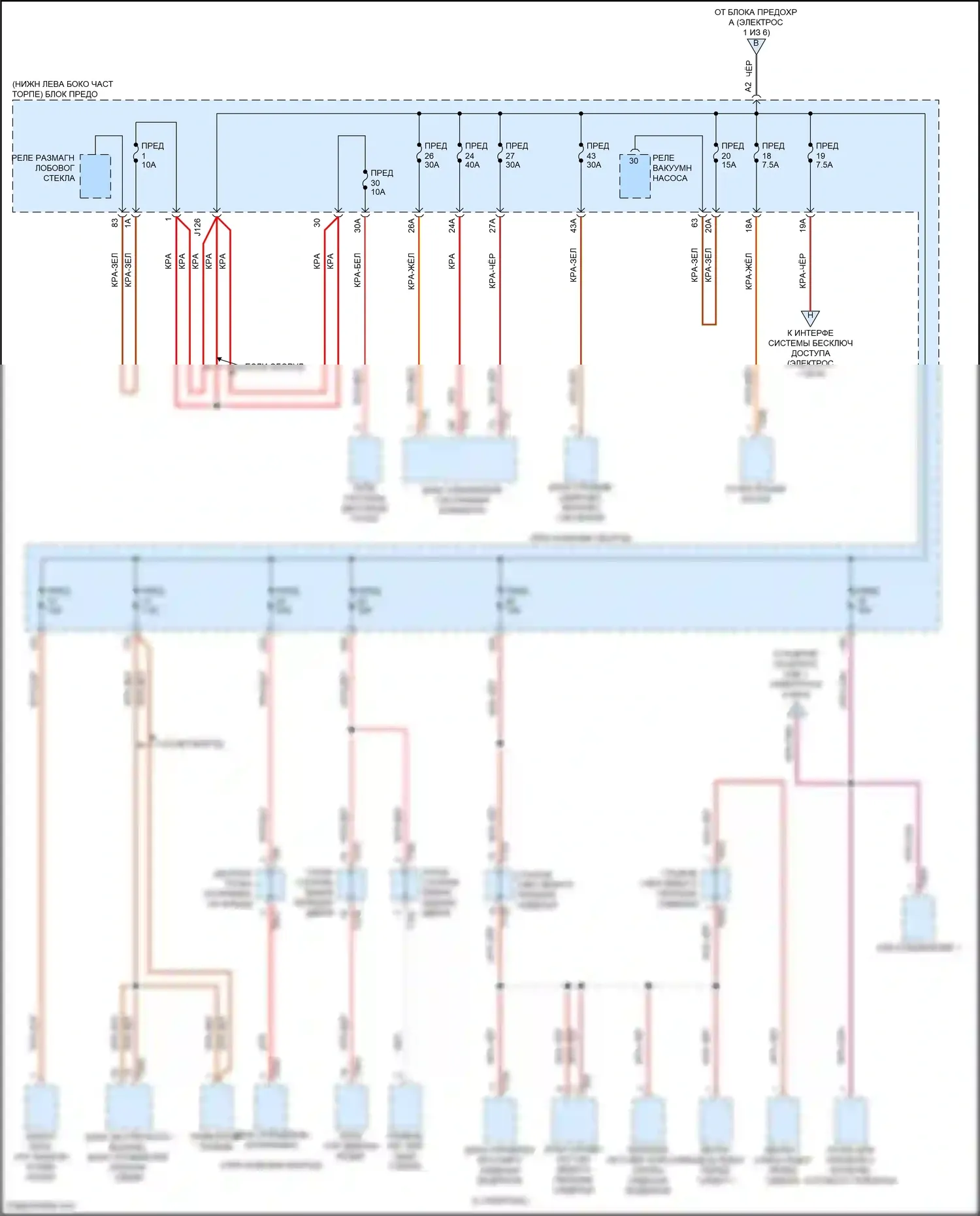 Jetta Volkswagen VII рестайлинг (2021-2024): Электросхема блока предохранителей реле (4 из 6) 