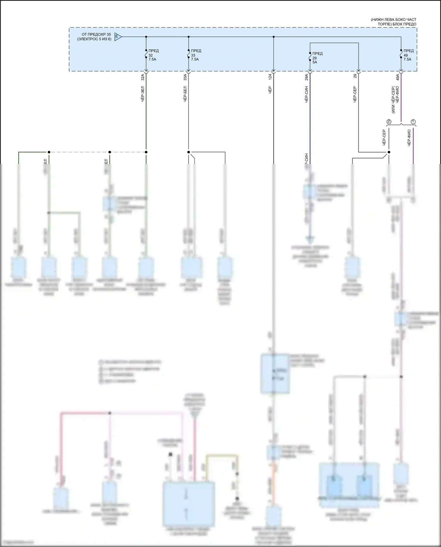 Jetta Volkswagen VII рестайлинг (2021-2024): Электросхема блока предохранителей реле (6 из 6) 