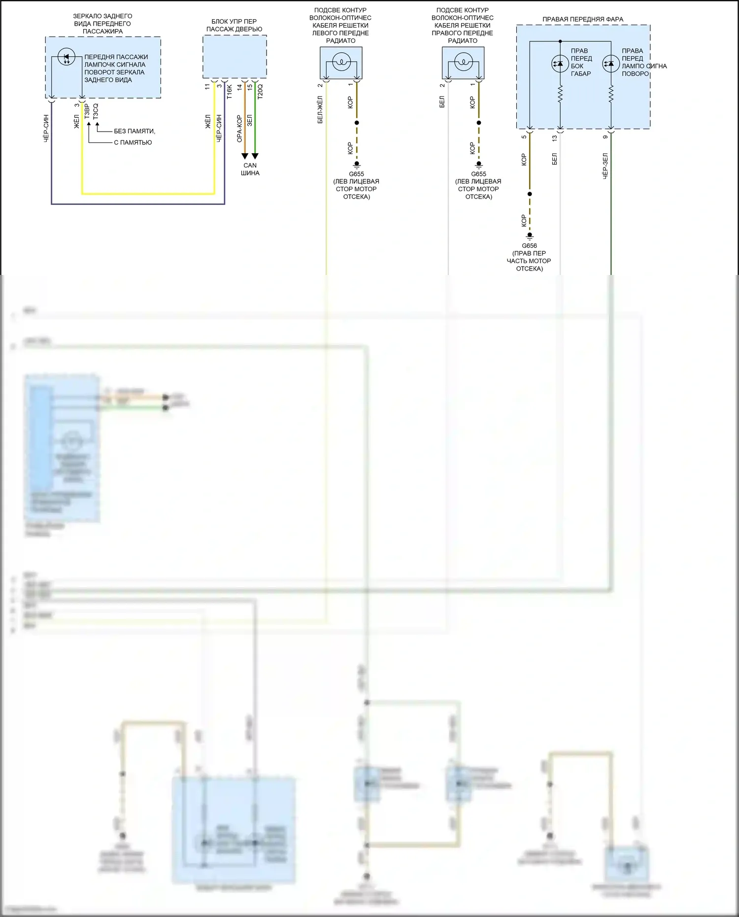 Jetta Volkswagen VII рестайлинг (2021-2024): Электросхема фар и фонарей (3 из 3) 