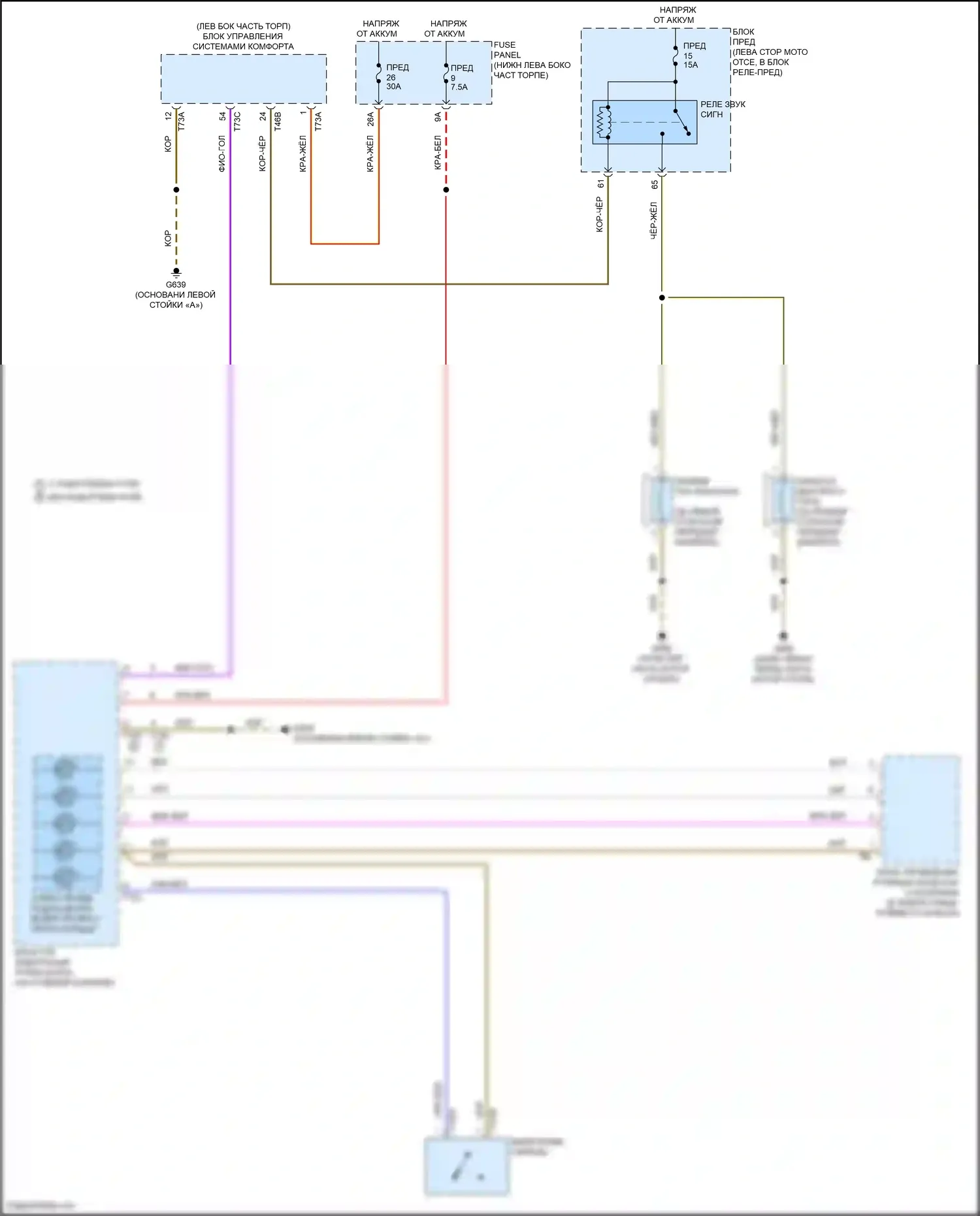 Jetta Volkswagen VII рестайлинг (2021-2024): Электросхема клаксона 