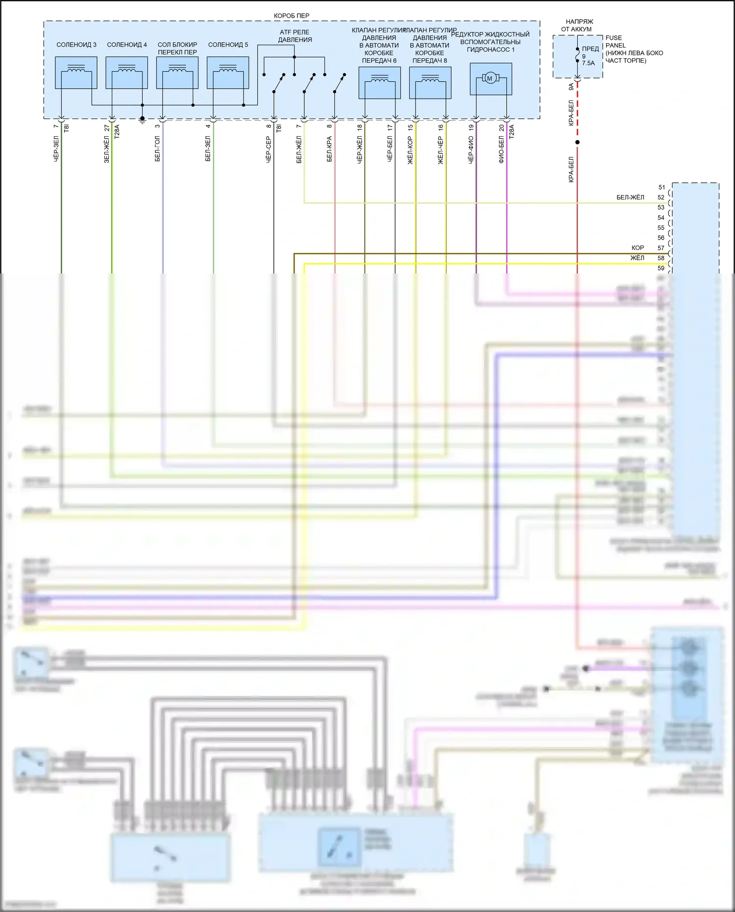 Jetta Volkswagen VII рестайлинг (2021-2024): Электросхема автоматической коробки передач (2 из 3) 