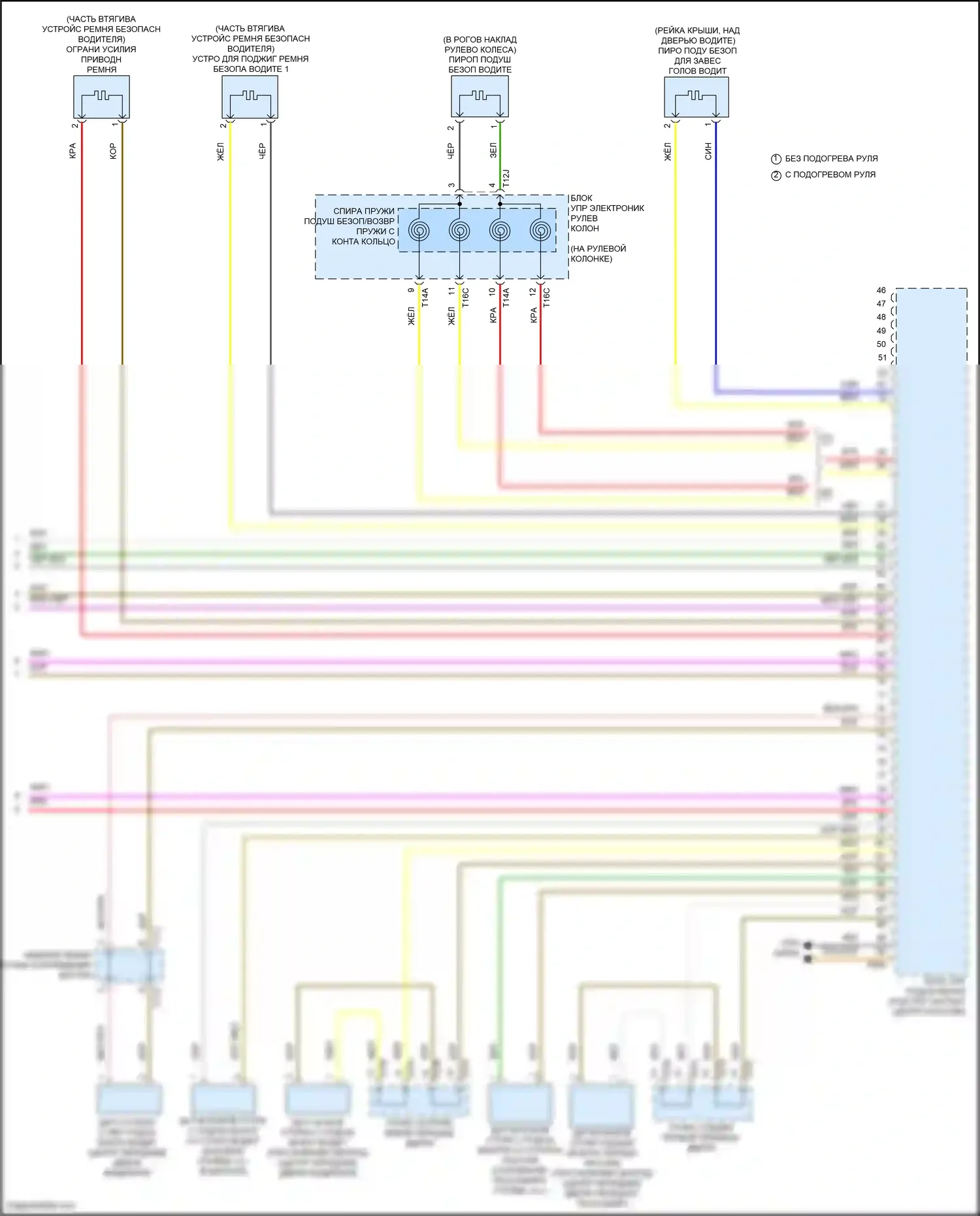 Jetta Volkswagen VII рестайлинг (2021-2024): Электросхема подушек безопасности (3 из 3) 