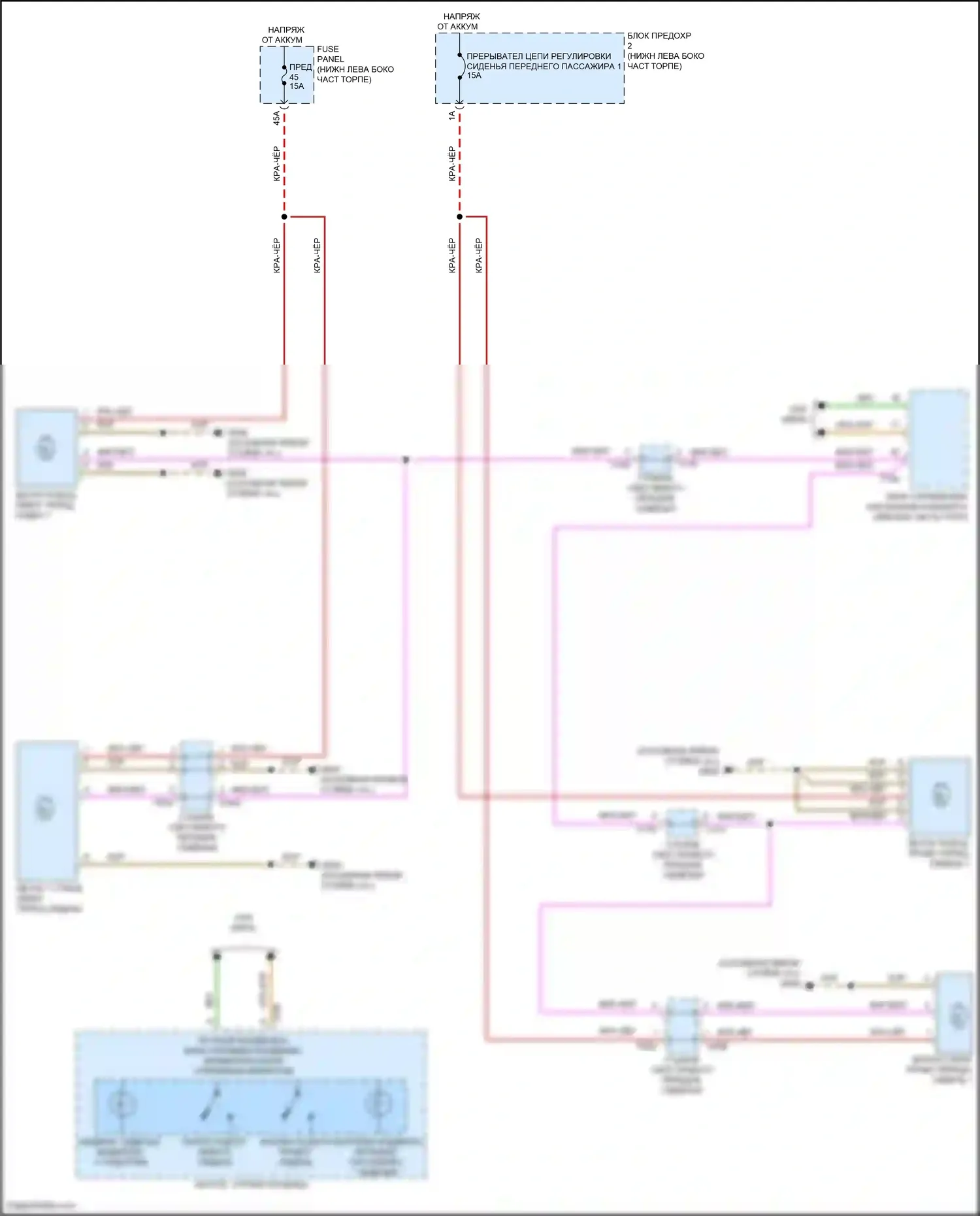 Jetta Volkswagen VII рестайлинг (2021-2024): Электросхема вентиляции сиденья 