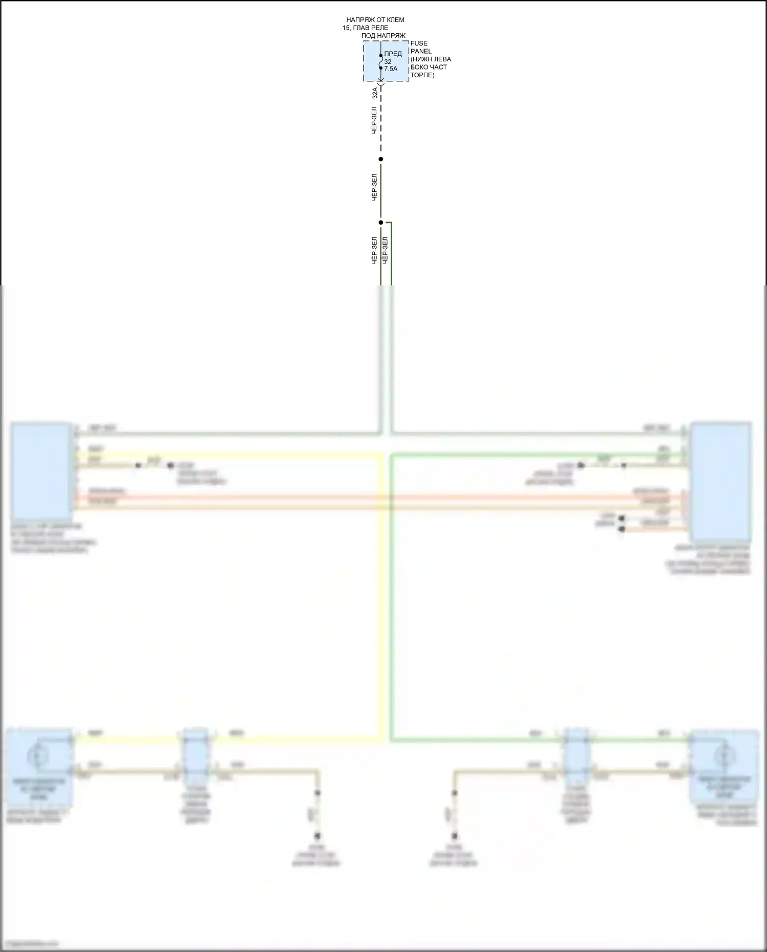 Jetta Volkswagen VII рестайлинг (2021-2024): Электросхема мониторинга в слепой зоне 