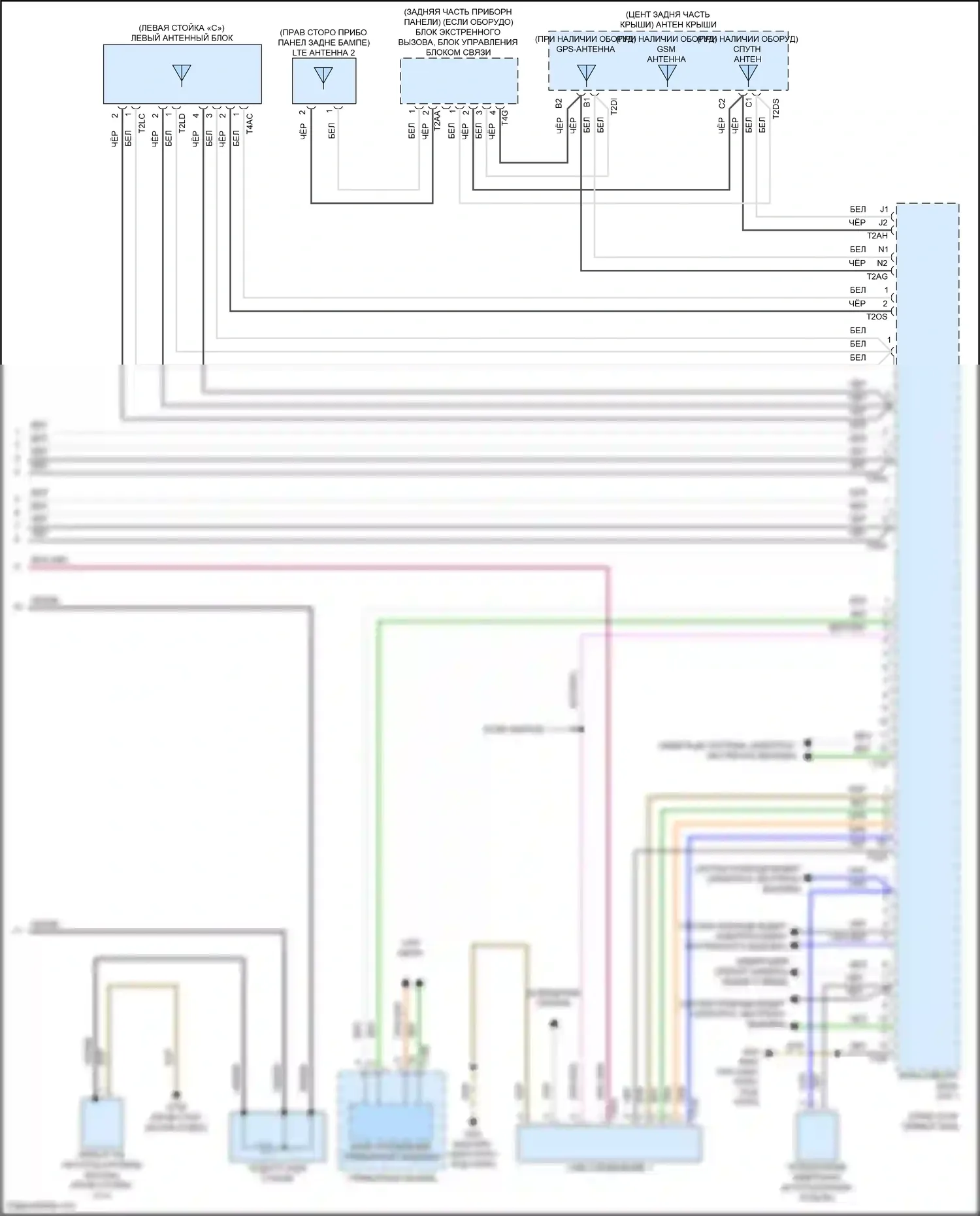 Jetta Volkswagen VII рестайлинг (2021-2024): Электросхема навигации, без усилителя (3 из 3) 