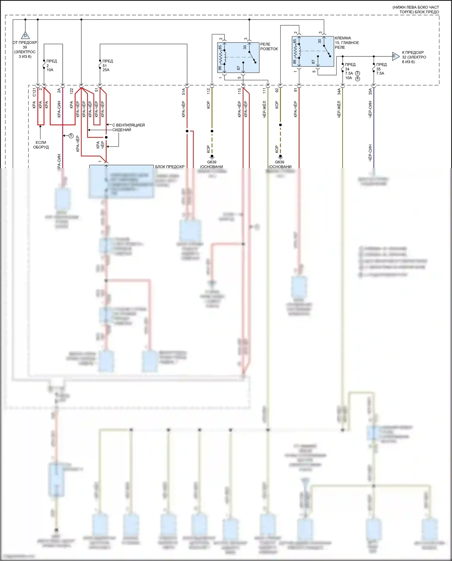 Jetta Volkswagen VII (2018-2021): Электросхема блока предохранителей реле (5 из 6) 