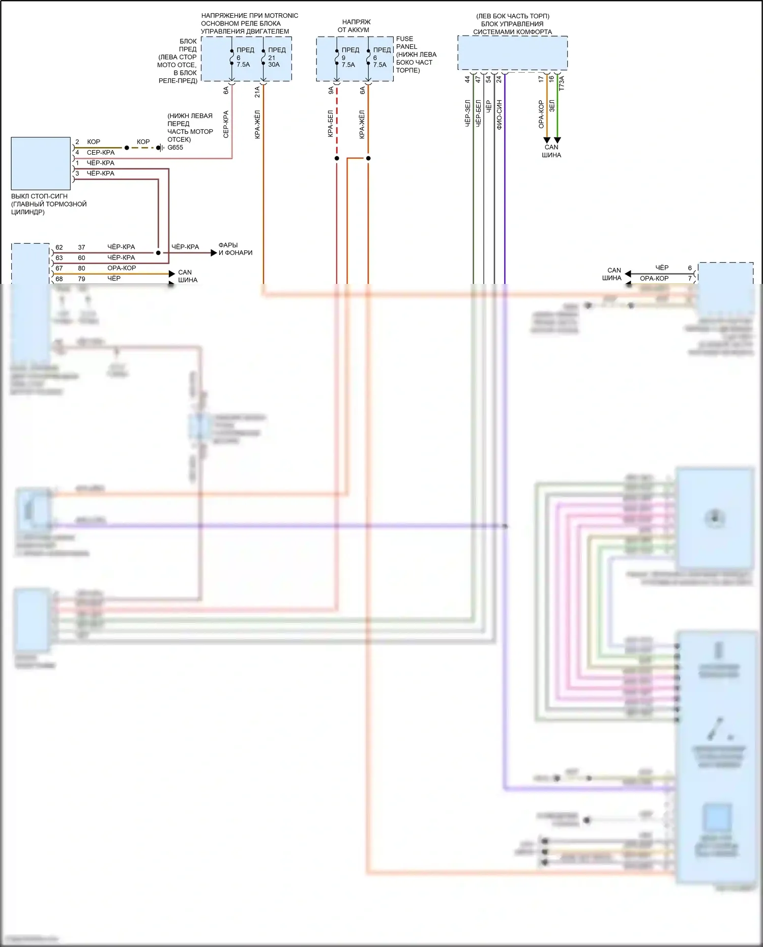 Jetta Volkswagen VII (2018-2021): Электросхема блокировки селектора, с dsg 