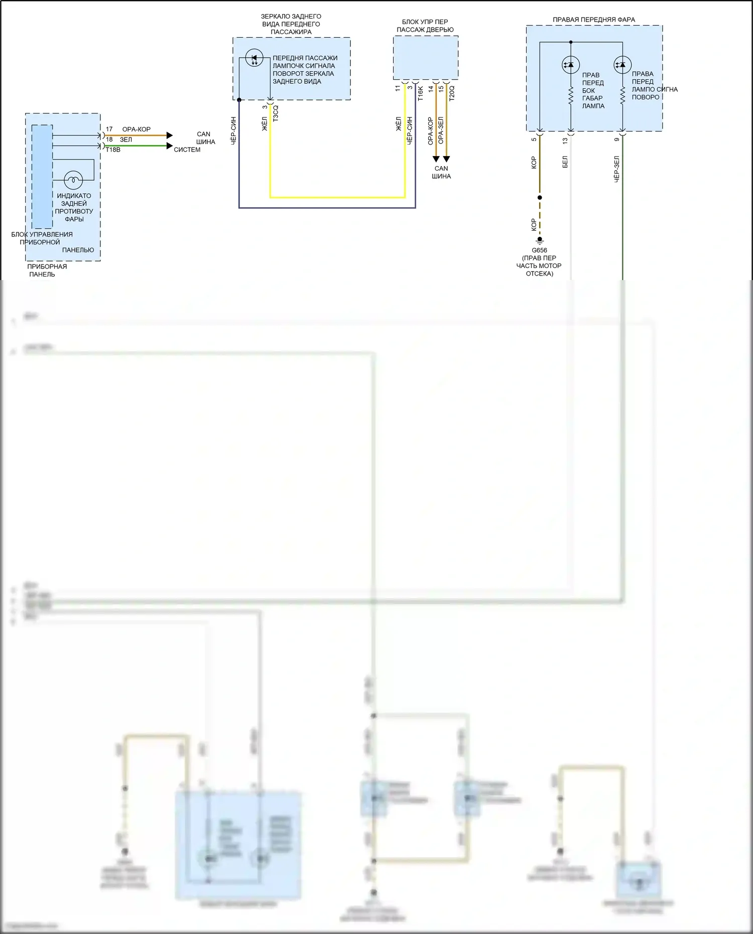 Jetta Volkswagen VII (2018-2021): Электросхема фар и фонарей (3 из 3) 