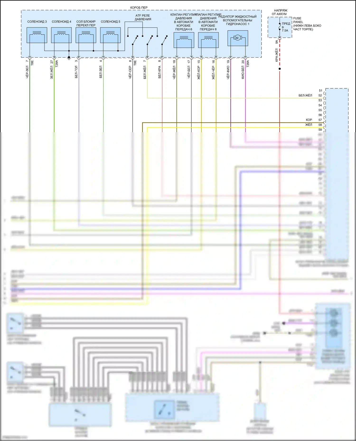 Jetta Volkswagen VII (2018-2021): Электросхема автоматической коробки передач (2 из 3) 