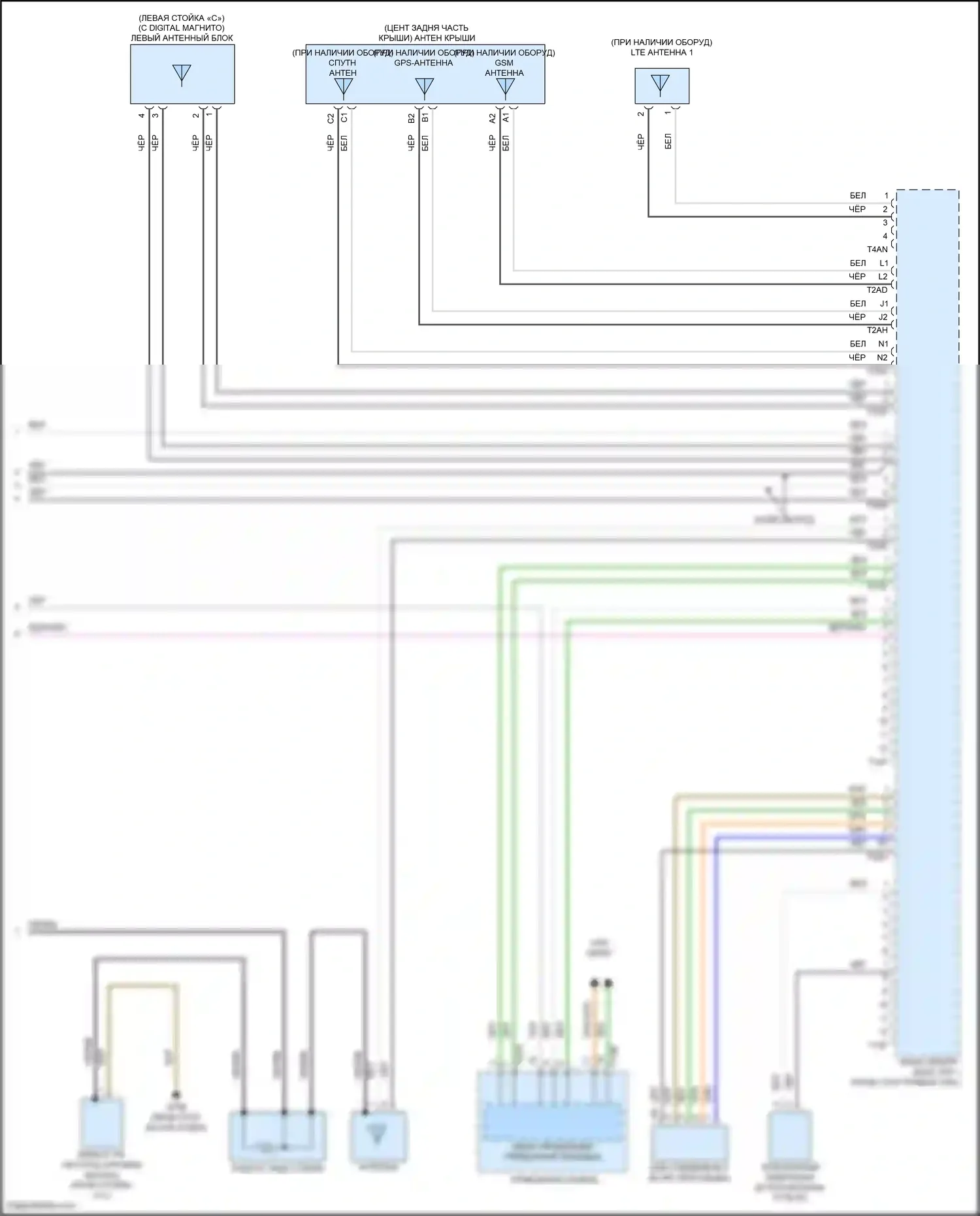 Jetta Volkswagen VII (2018-2021): Электросхема магнитолы, без усилителя (3 из 3) 