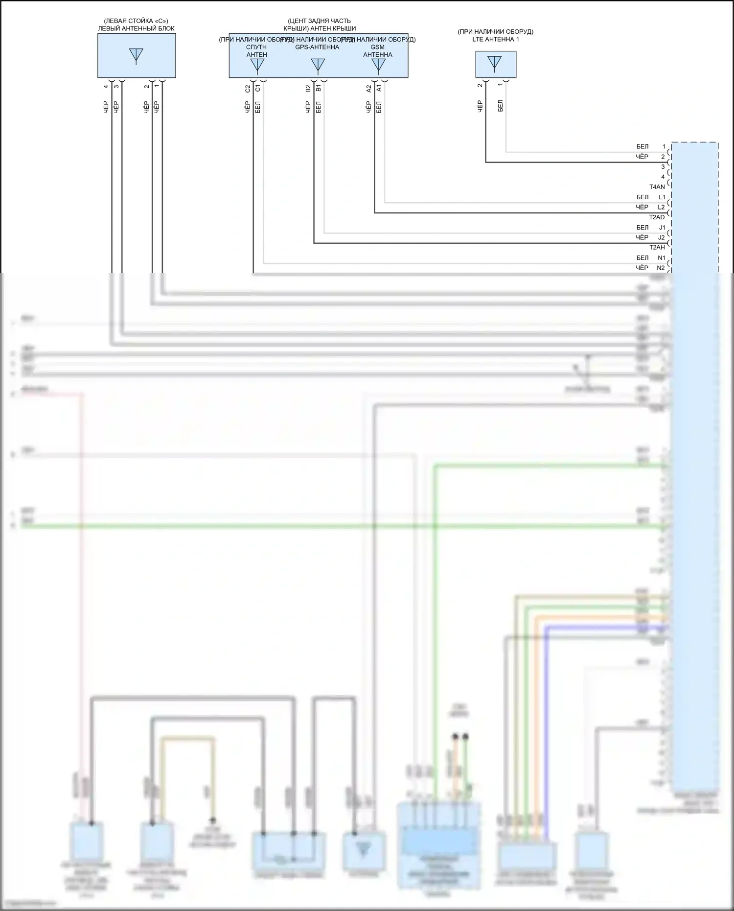 Jetta Volkswagen VII (2018-2021): Электросхема радиосети, с усилителем (4 из 4) 