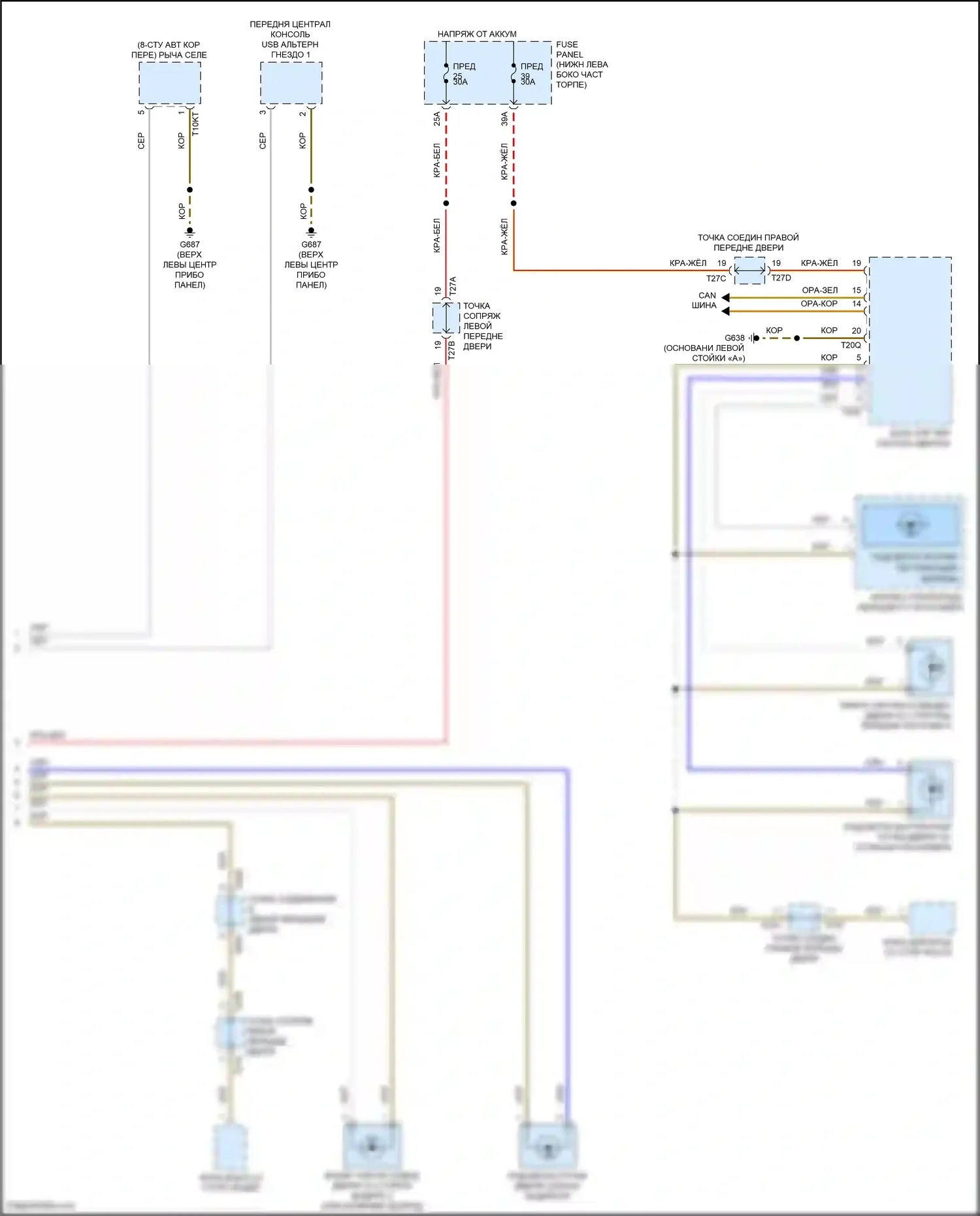 Jetta Volkswagen VII (2018-2021): Электросхема подсветки приборной панели (3 из 3) 