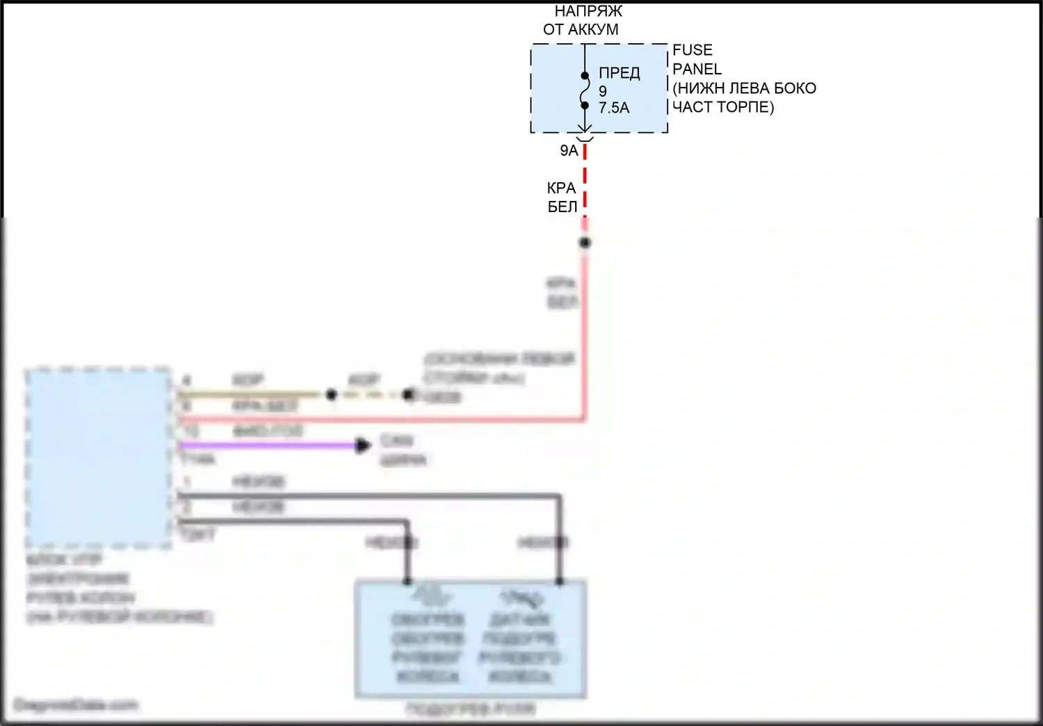 Jetta Volkswagen VII (2018-2021): Электросхема рулевого колеса с подогревом 