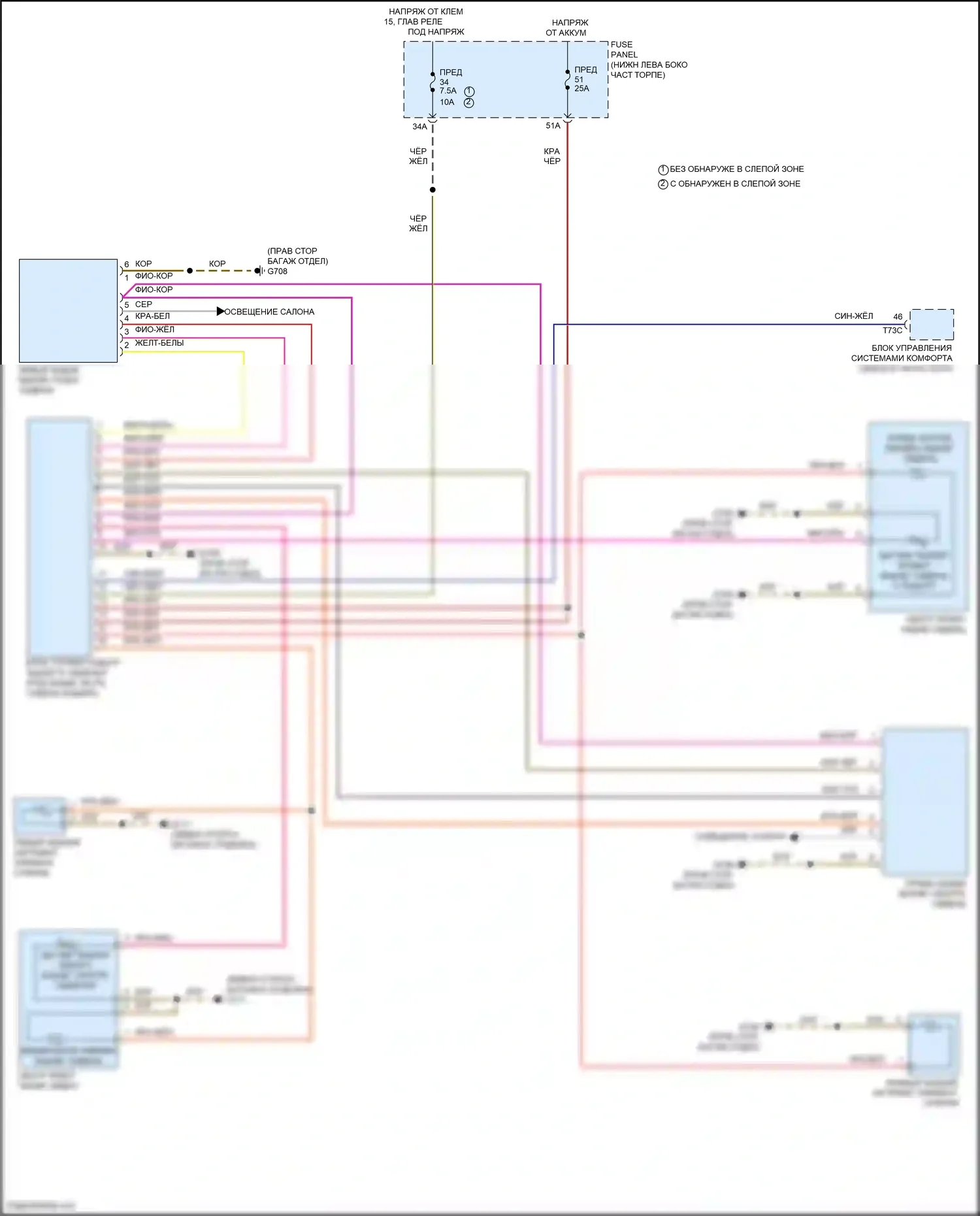 Jetta Volkswagen VII (2018-2021): Электросхема задних обогреваемых сидений 