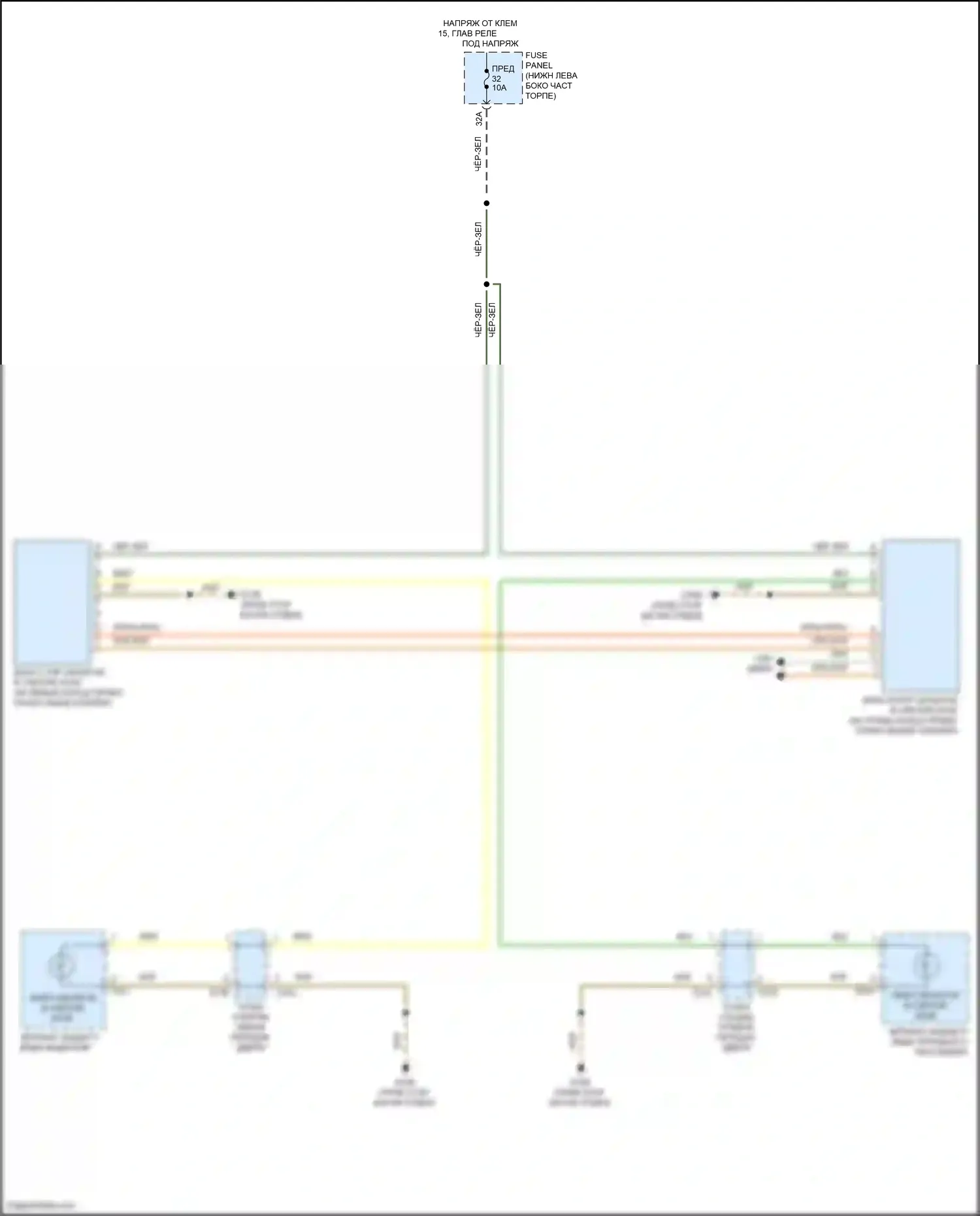 Jetta Volkswagen VII (2018-2021): Электросхема мониторинга в слепой зоне 
