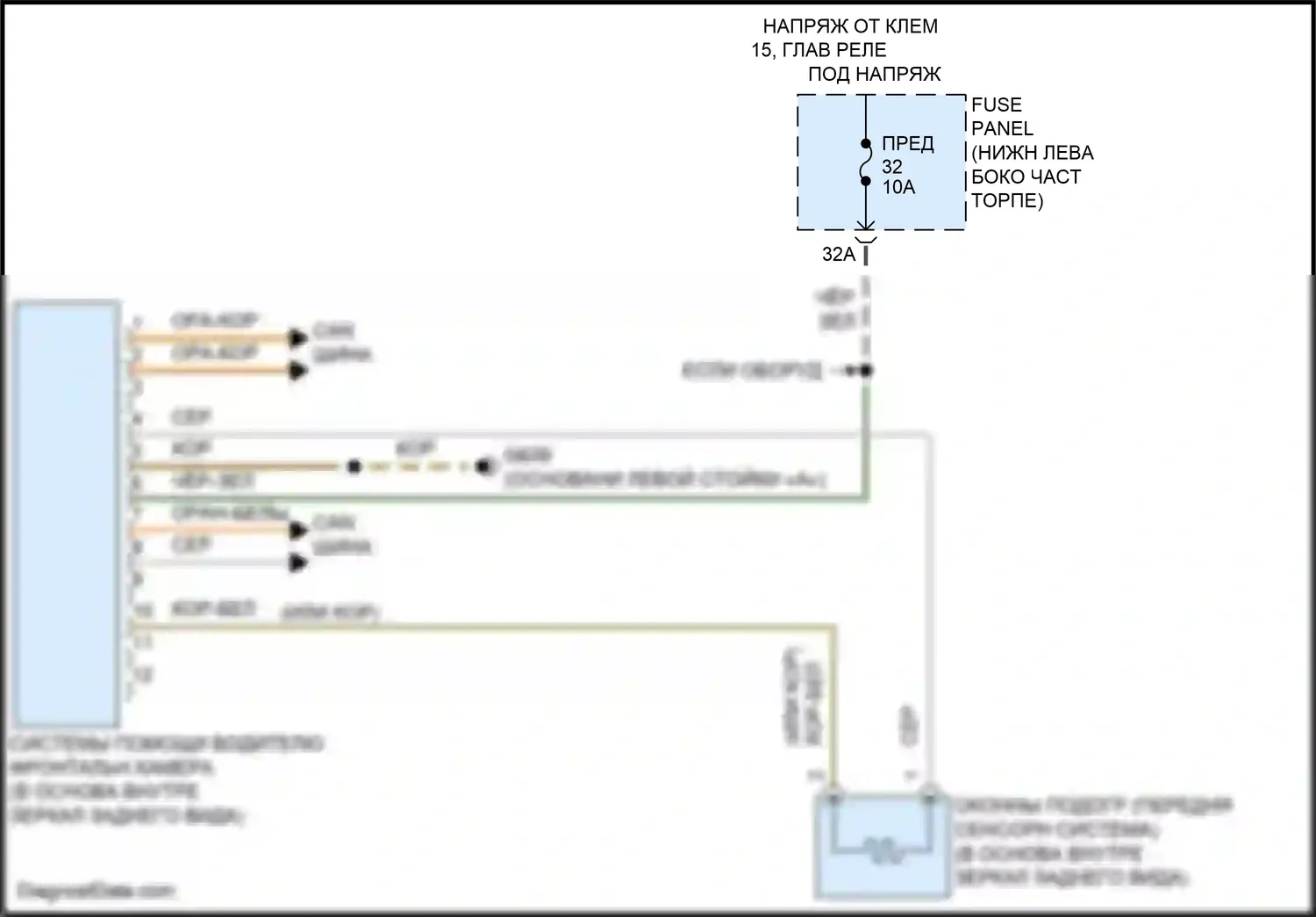 Jetta Volkswagen VII (2018-2021): Электросхема сигнализации о выезде с полосы движения 