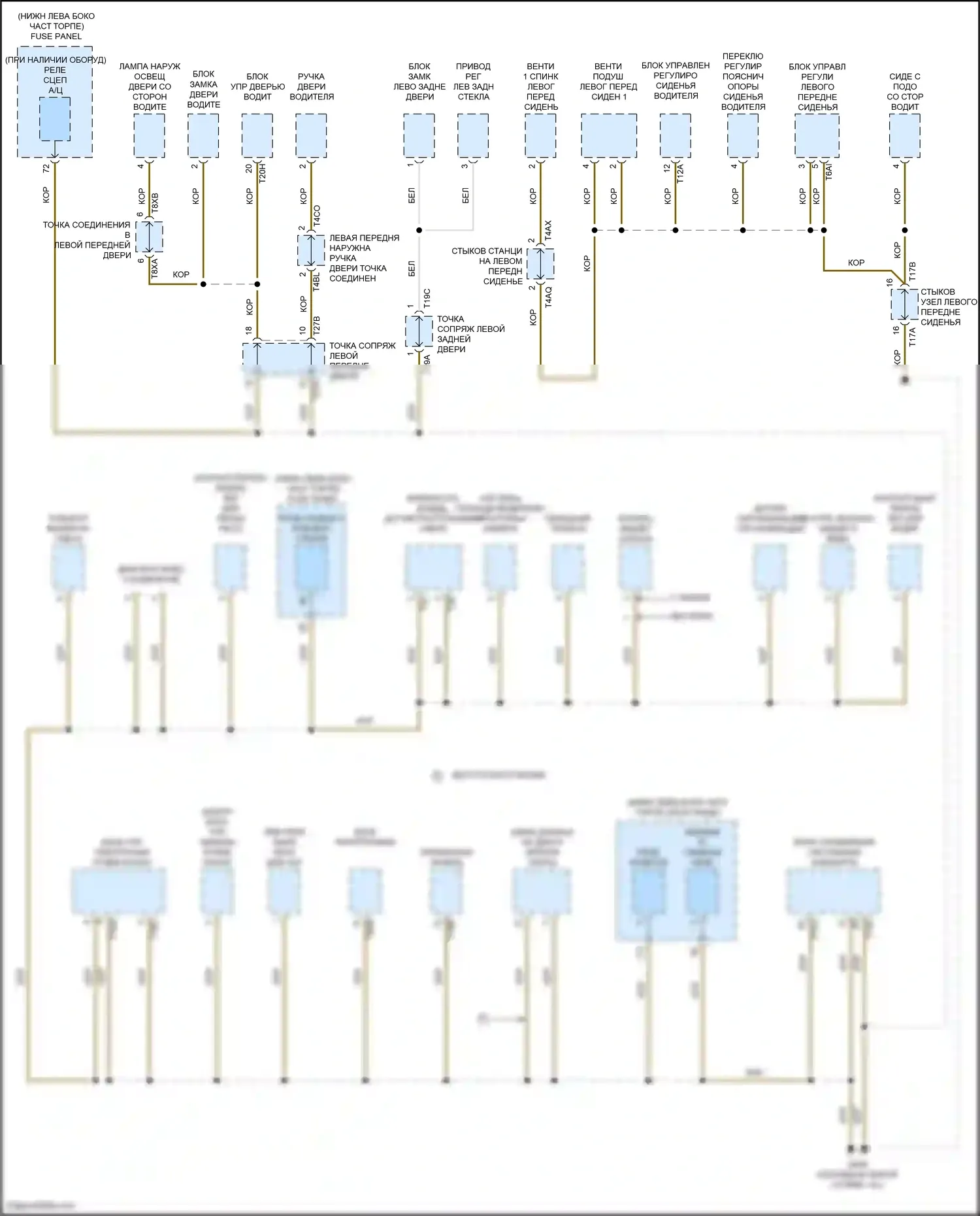 Jetta Volkswagen VII (2018-2021): Электросхема точек подключения масс (3 из 5) 