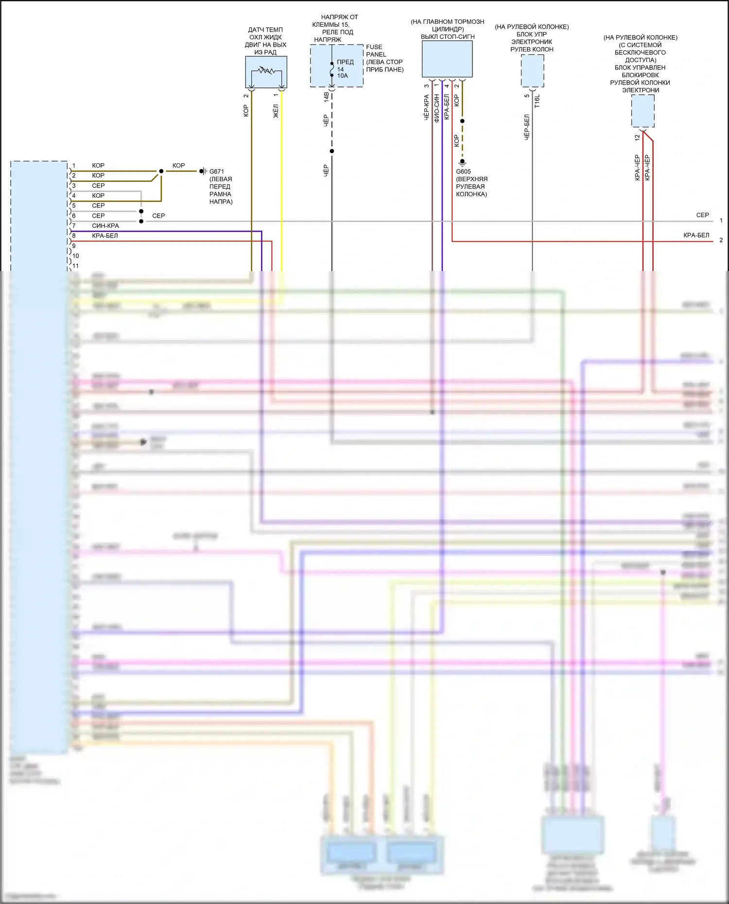 Passat (North America) Volkswagen I рестайлинг (2015-2019): Электросхема двигателя 3.6л (1 из 7) 