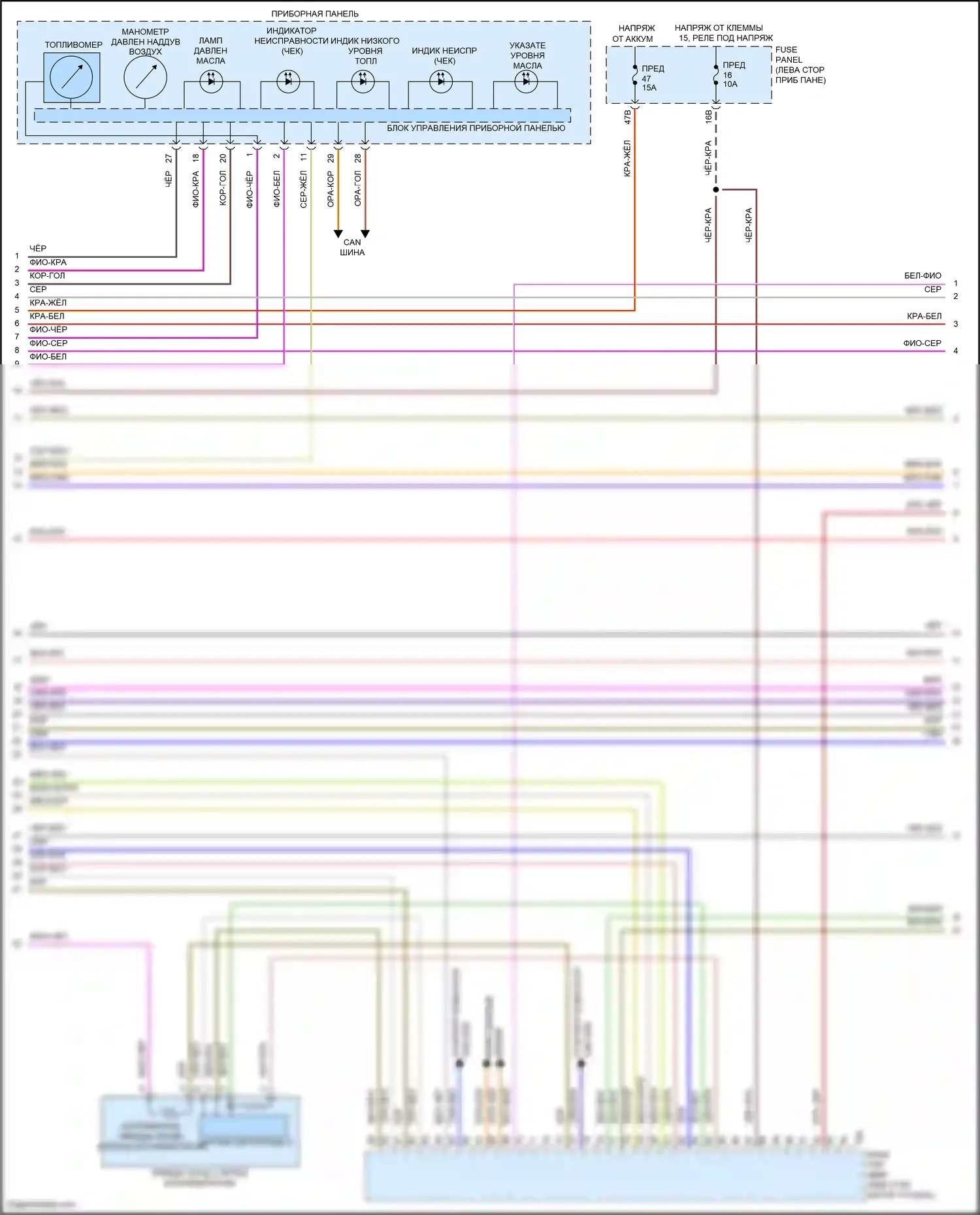 Passat (North America) Volkswagen I рестайлинг (2015-2019): Электросхема двигателя 3.6л (3 из 7) 