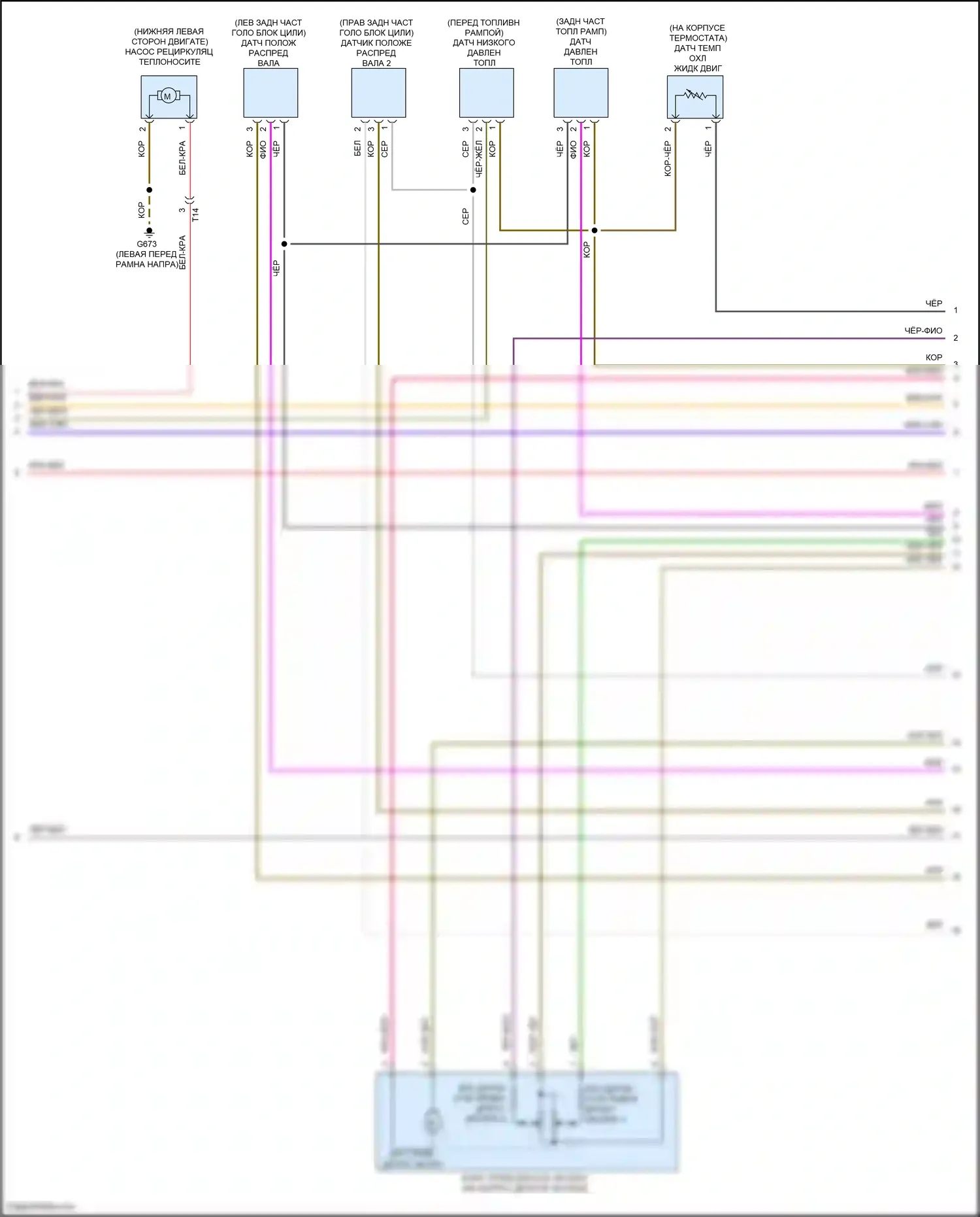 Passat (North America) Volkswagen I рестайлинг (2015-2019): Электросхема двигателя 3.6л (5 из 7) 