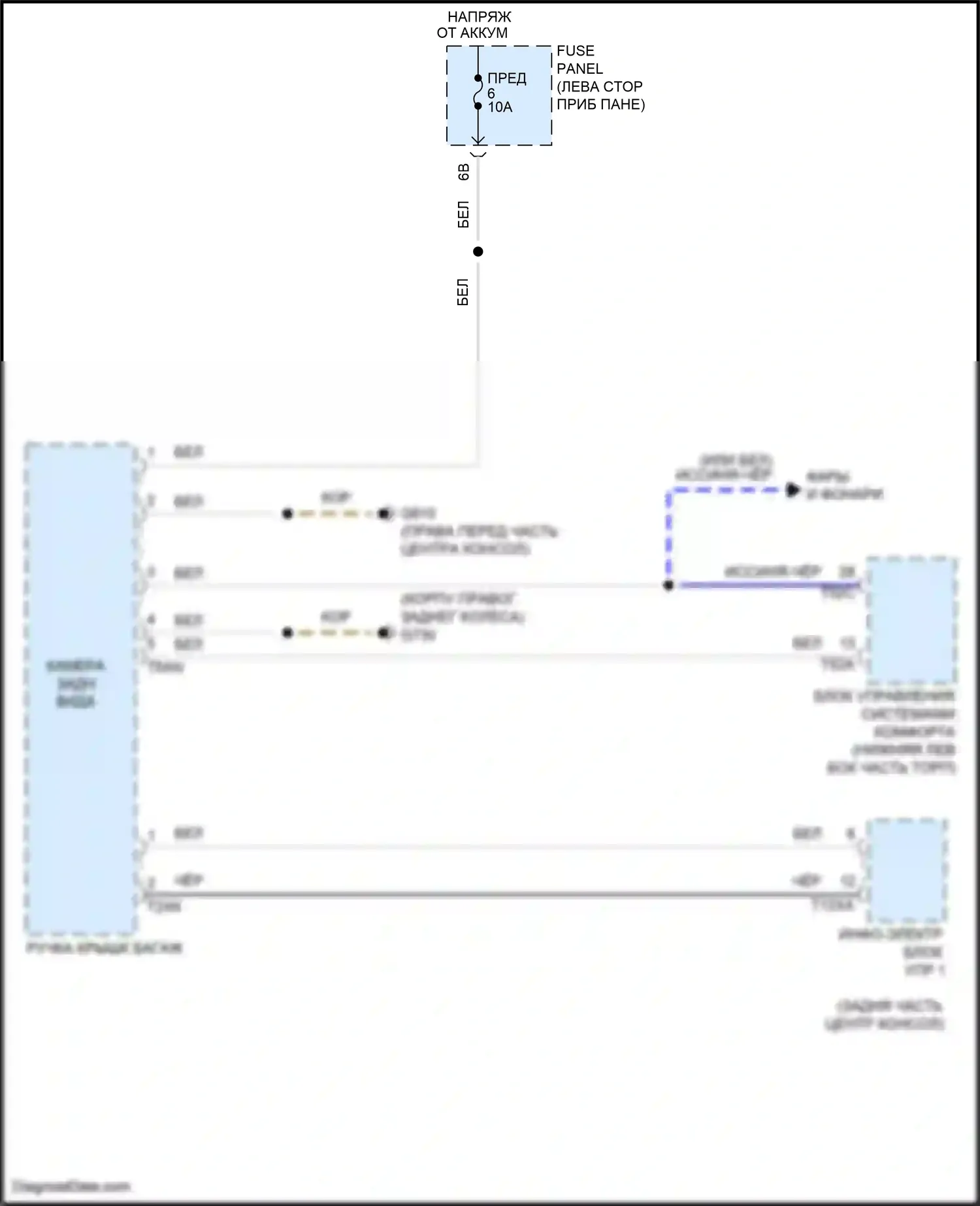 Passat (North America) Volkswagen I рестайлинг (2015-2019): Электросхема камеры заднего вида 
