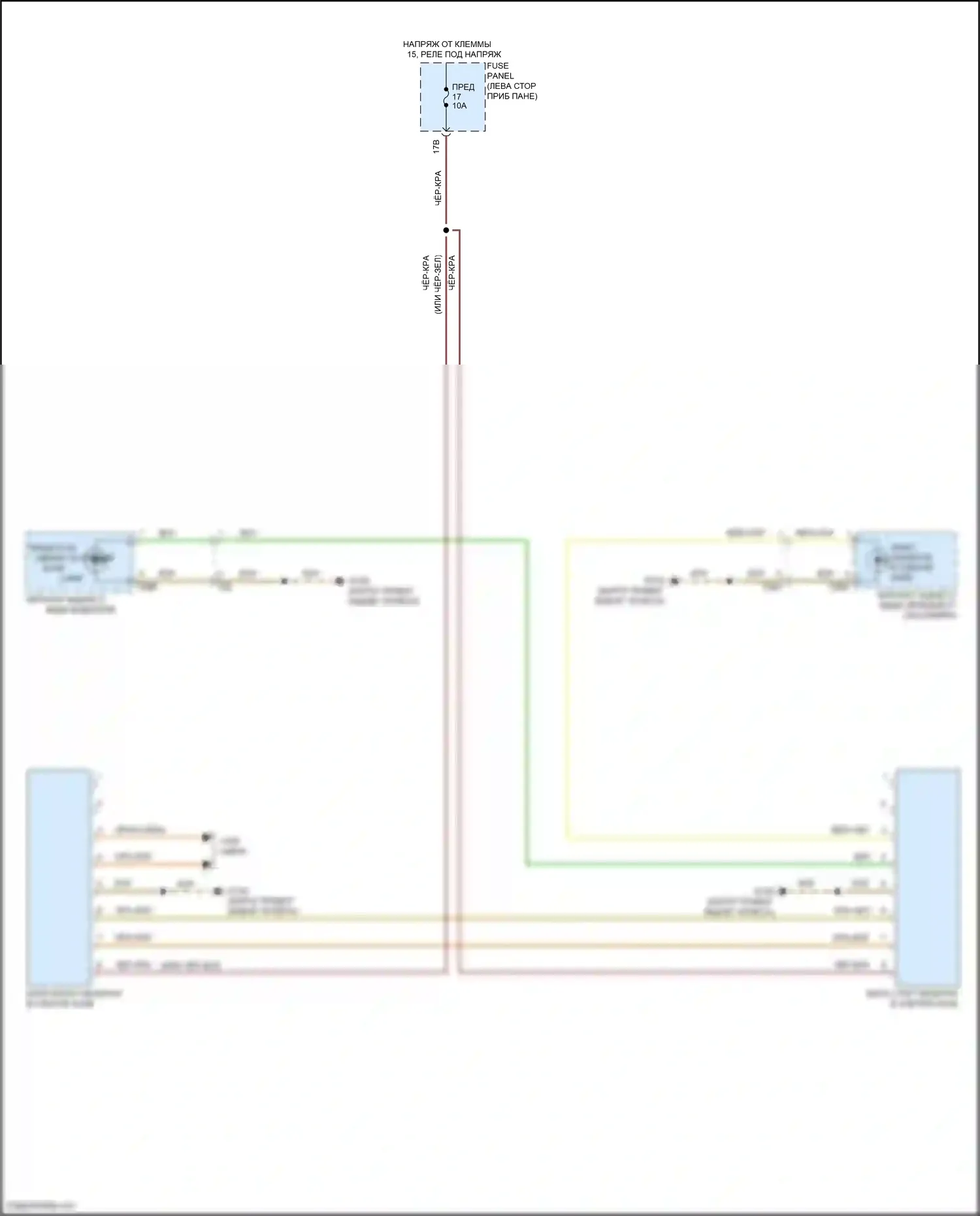 Passat (North America) Volkswagen I рестайлинг (2015-2019): Электросхема мониторинга в слепой зоне 