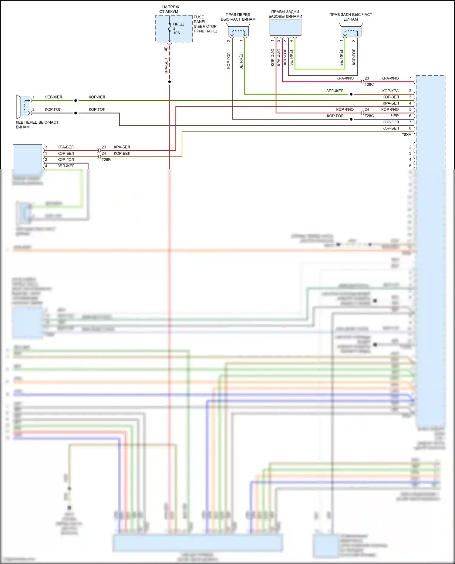 Passat (North America) Volkswagen I рестайлинг (2015-2019): Электросхема навигации, без усилителя (2 из 2) 