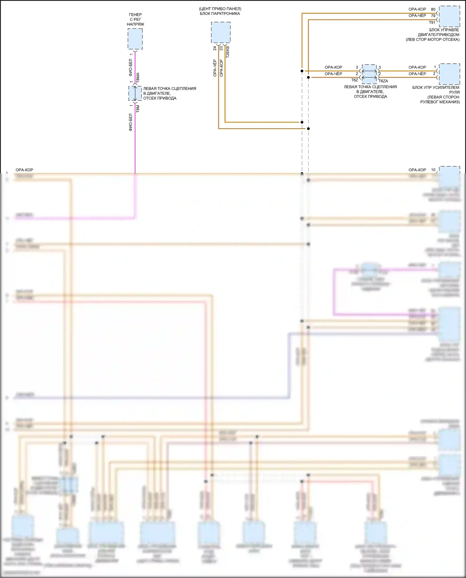 Passat (North America) Volkswagen II (2019-2022): Can шина электросхема (2 из 2) 